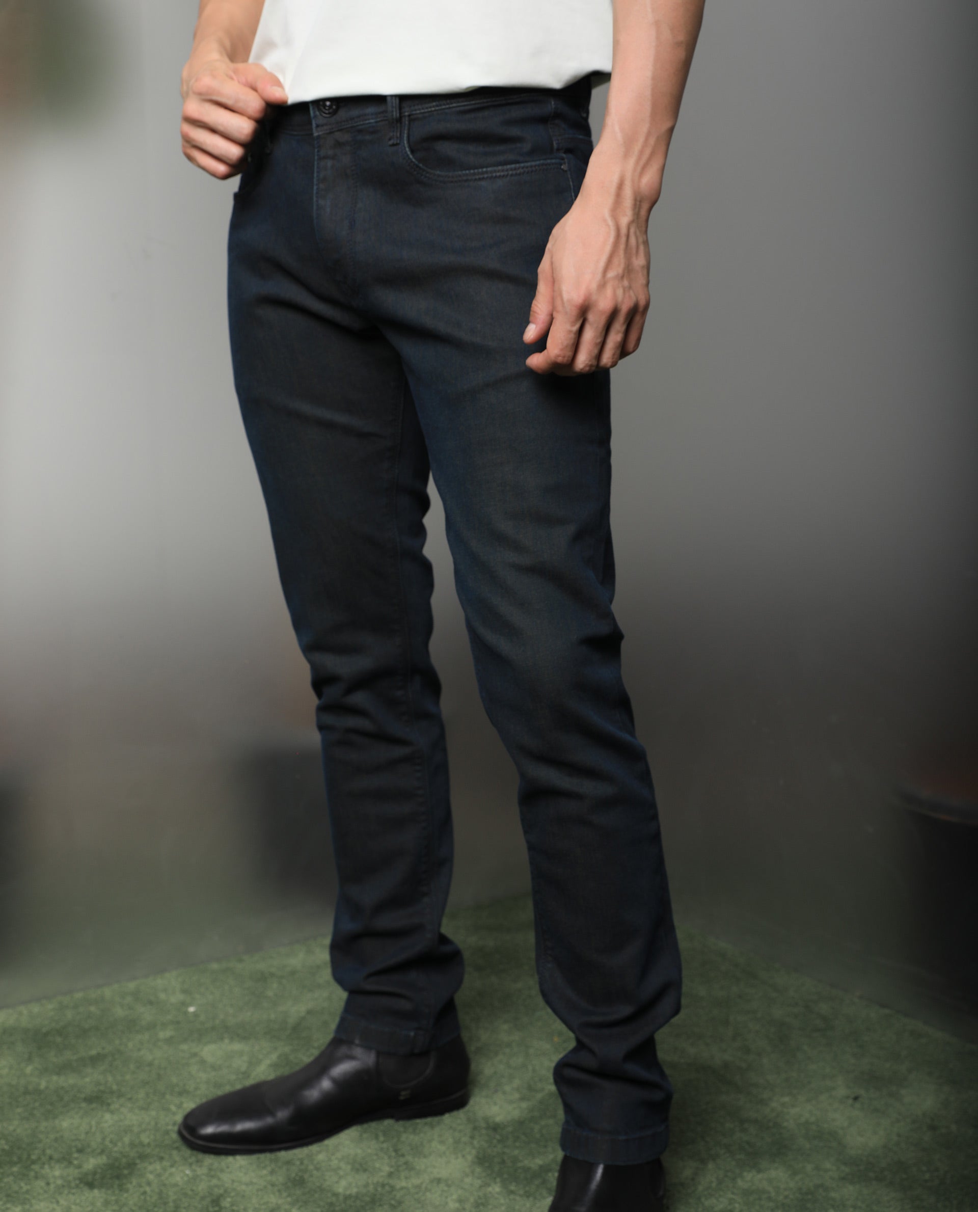 TEGIAS Men's Slim Fit Stretch Jeans Black Jeans Men Classic Work Pants 28  at Amazon Men's Clothing store