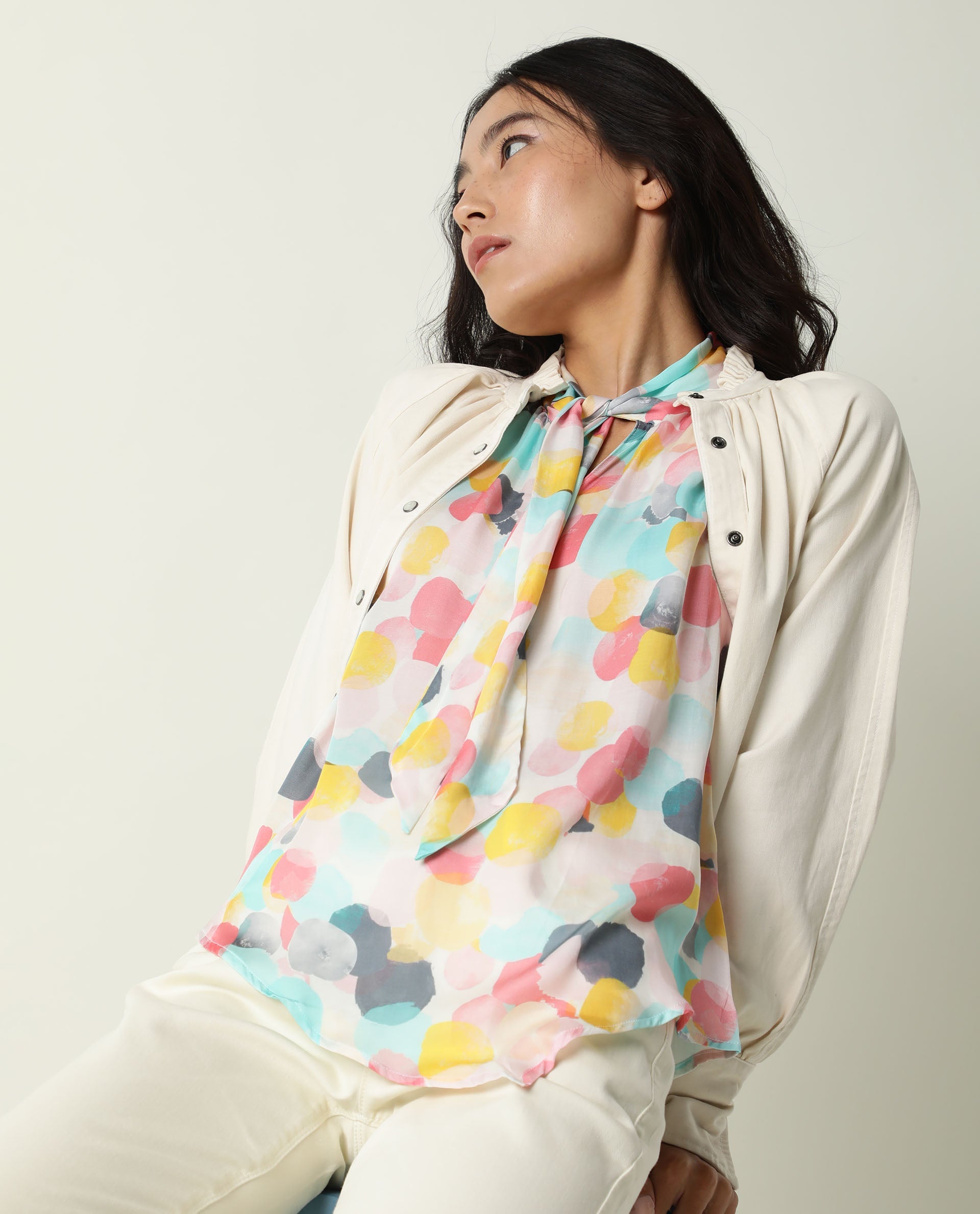 Rareism Womens Isro Pink Top Modal Fabric Regular Fit Sleeveless Mandarin Neck