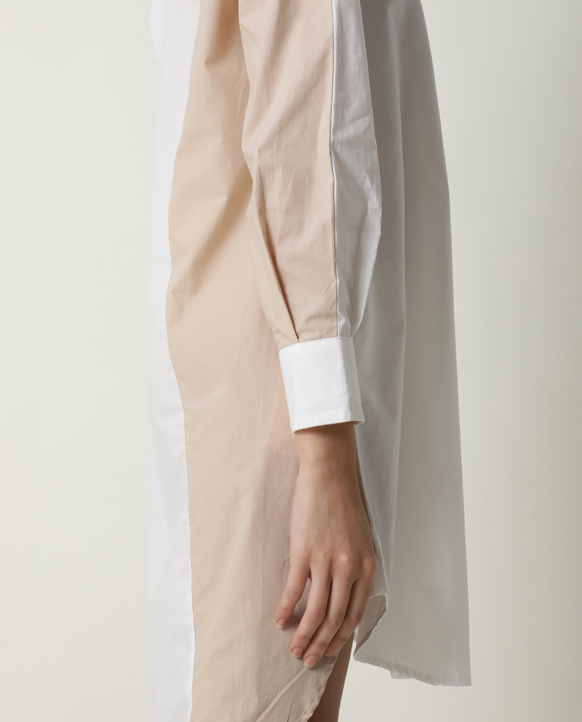 Rareism Women Tally White Cotton Fabric Full Sleeves Collared Neck Solid Short Dress