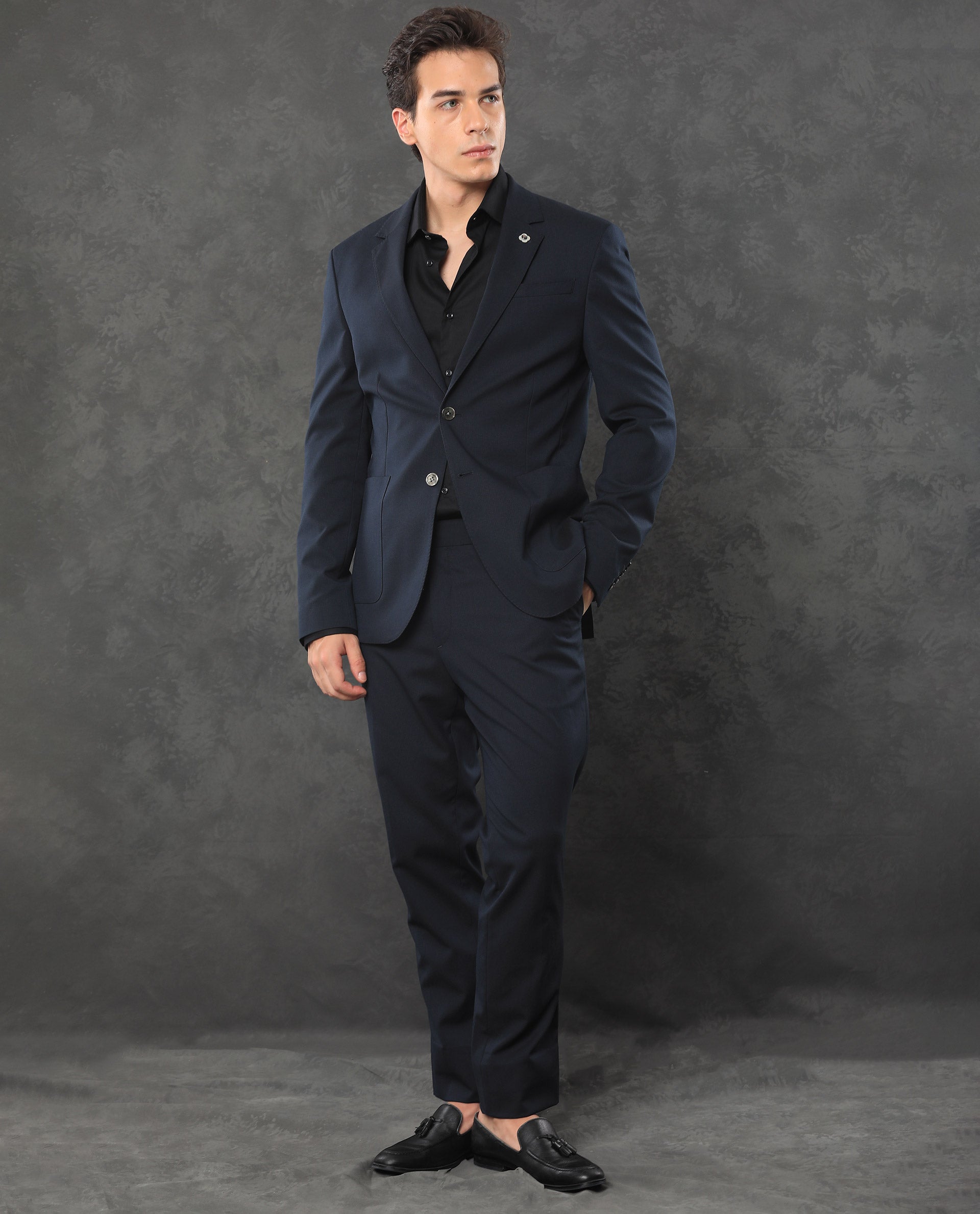 Men's Navy Formal 3 Button Modern Fit Suit – Flex Suits