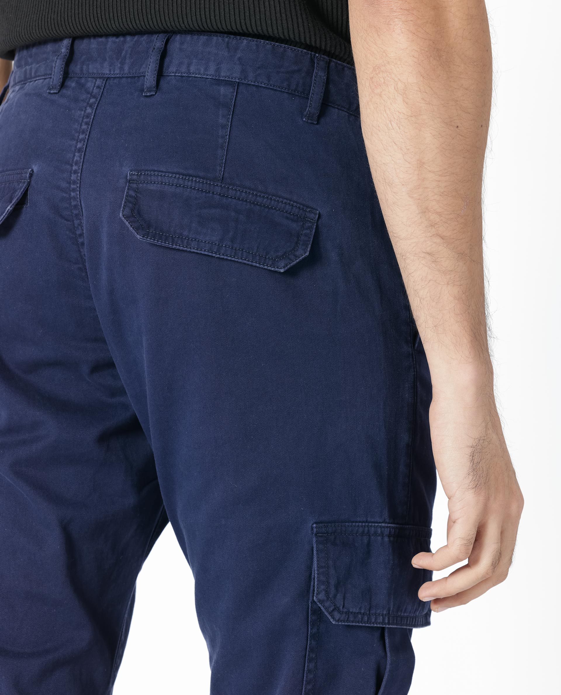 Next BELTED TECH CARGO TROUSERS RELAXED FIT - Cargo trousers - navy  blue/blue - Zalando.de