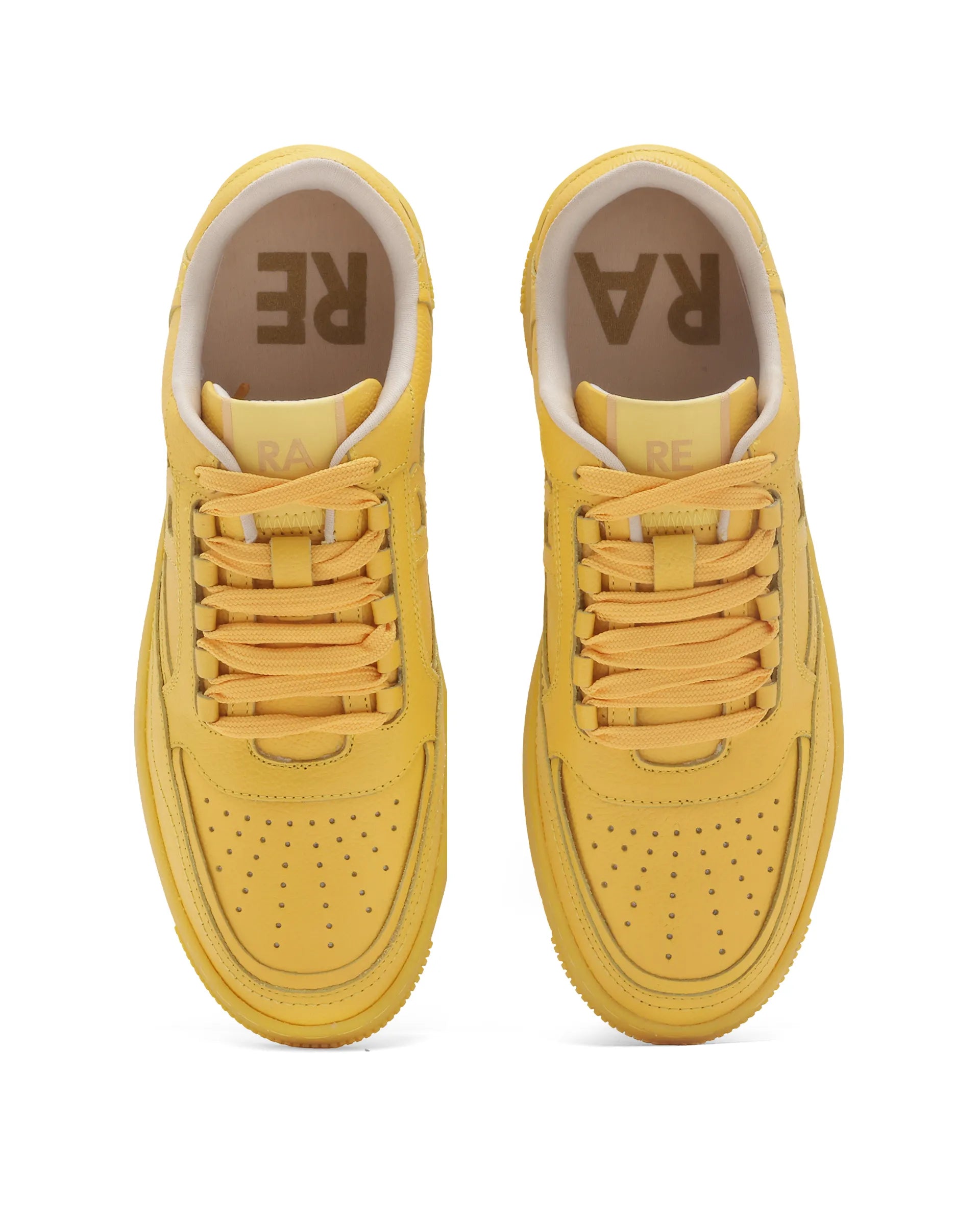 Rare Rabbit Men's Inferno Lite Yellow Lace-Up Closure Sneaker