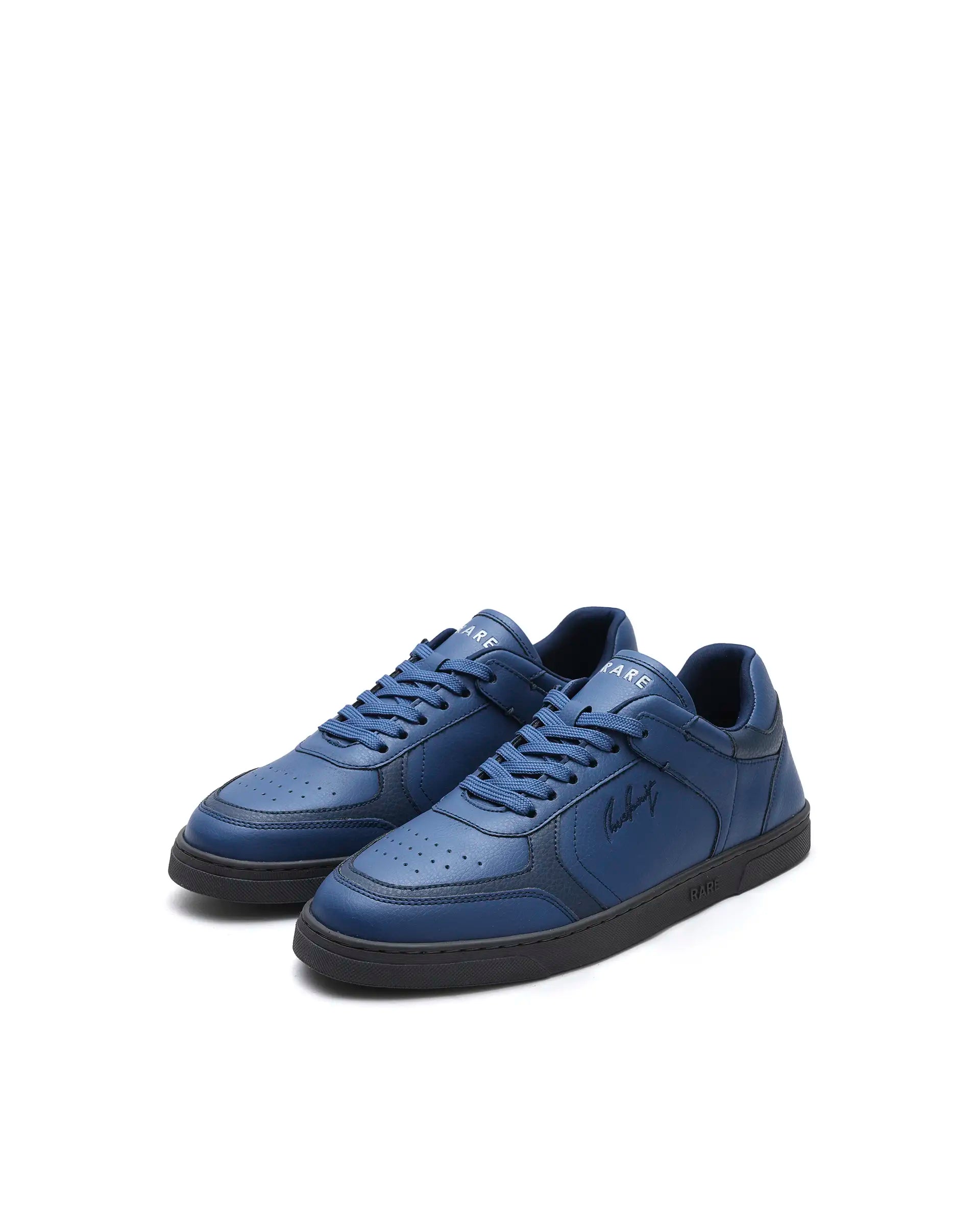 Rare Rabbit Men's Inforo Navy Micro Leather Sneaker