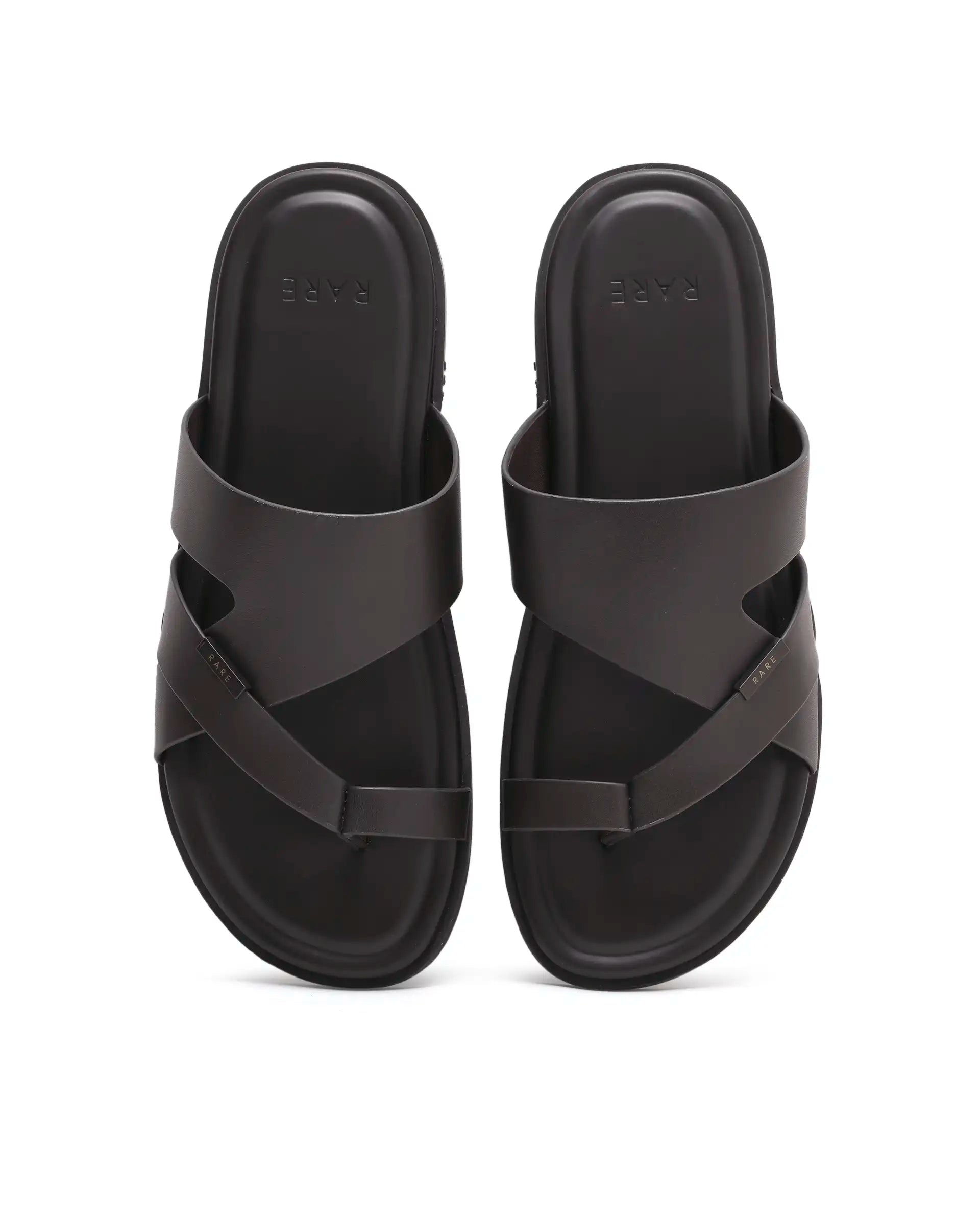 Rarez Men's Ivy Dark Coorg Coffee Leather Regular Sandal