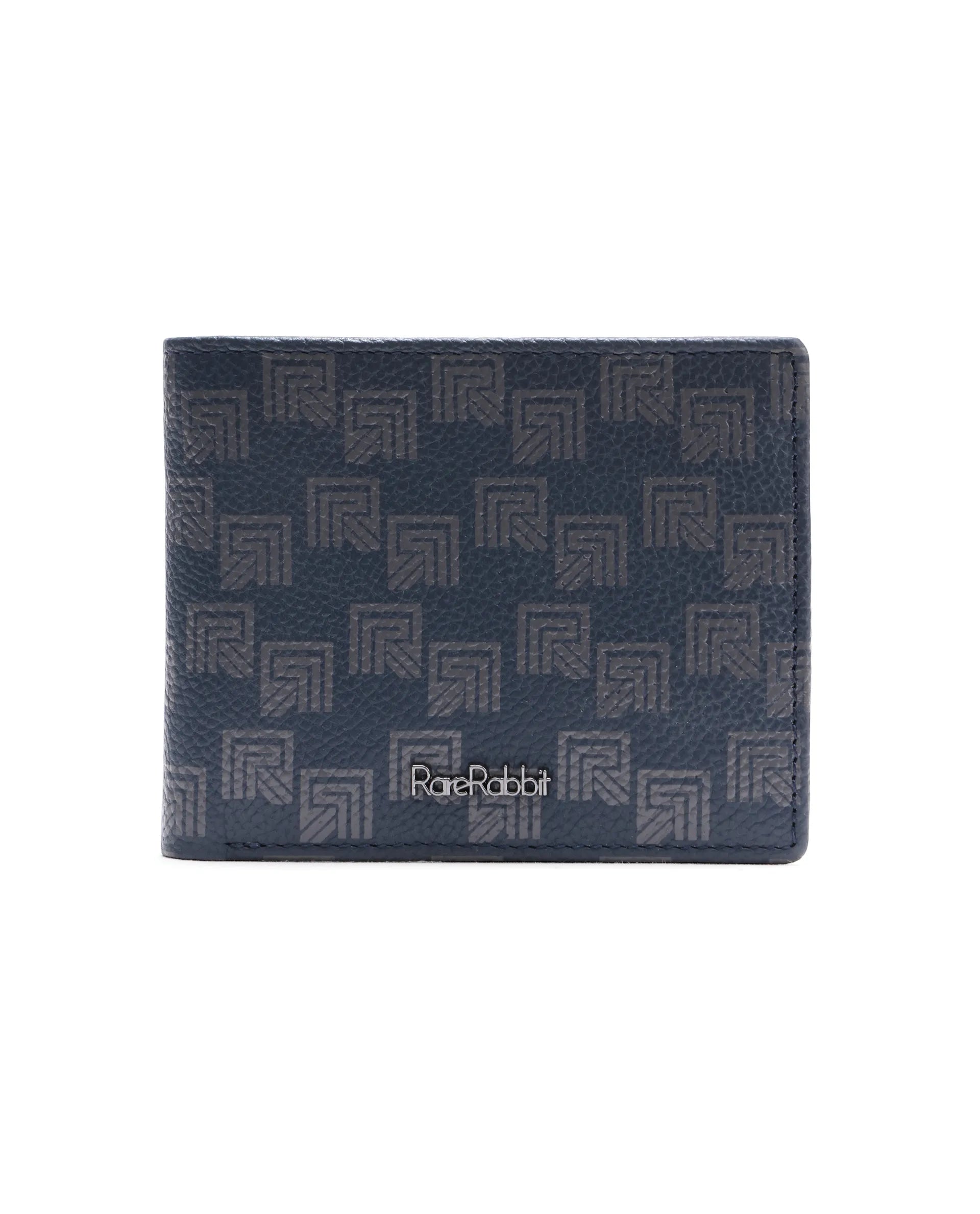 Rare Rabbit Men Izmir Blue Leather Wallet