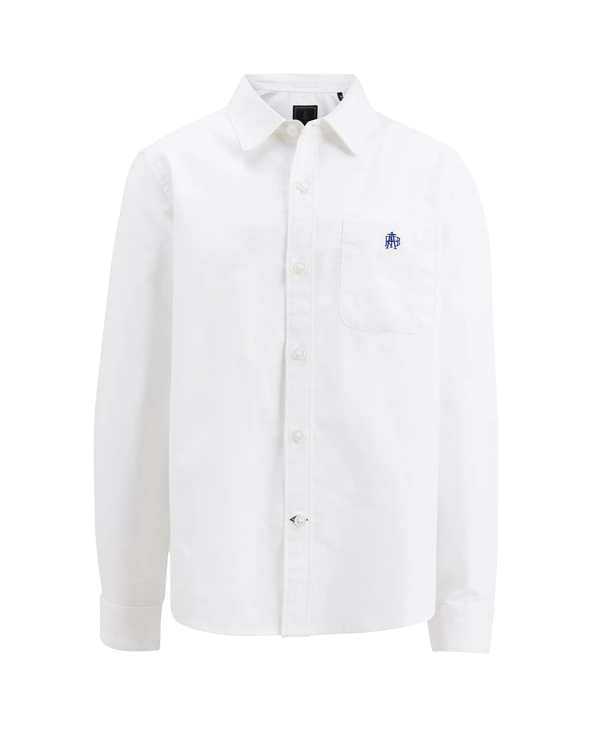 Rare Ones Kids Jacos-26 White Cotton Fabric Button Closure Regular Fit Shirt