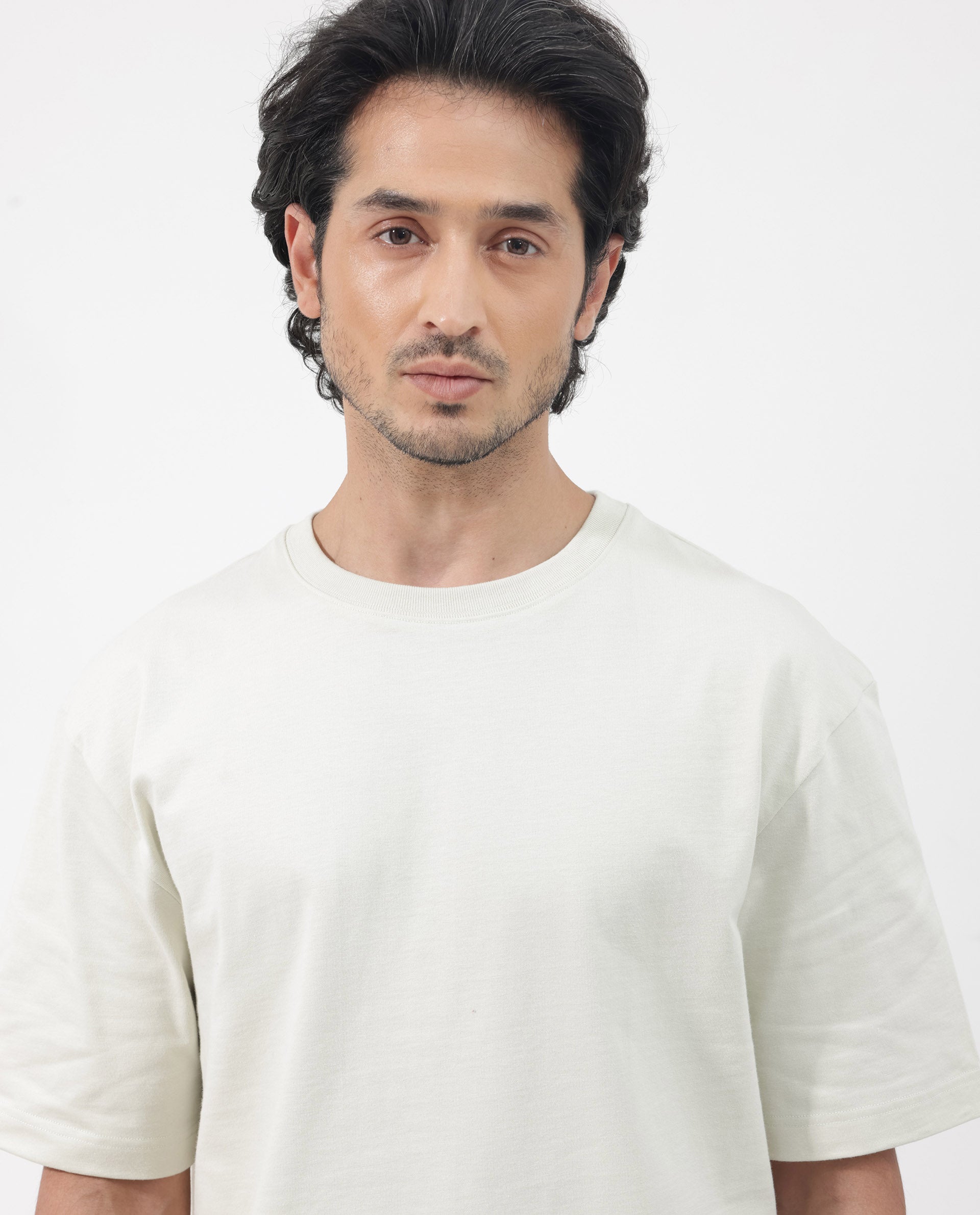 Rare Rabbit Articale Men's Jaime Pastel Green Cotton Polyester Fabric Crew Neck Oversized Fit Knit Floral Print T-Shirt