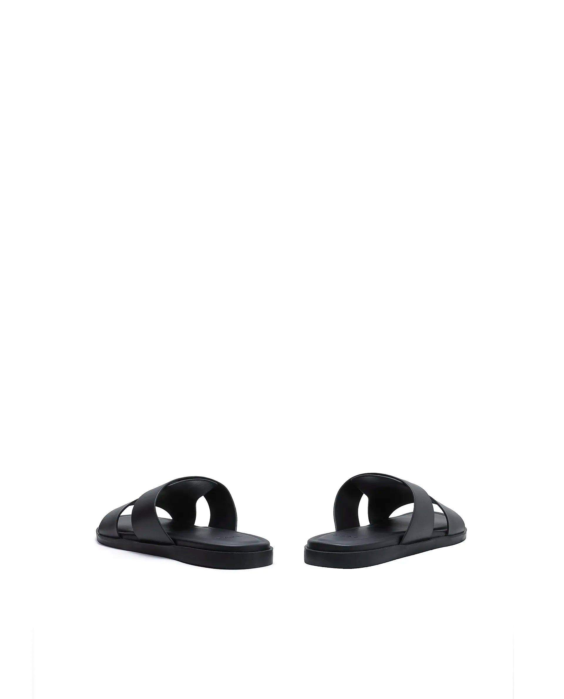 Rarez Men's Jaxa Black Leather Regular Sandal