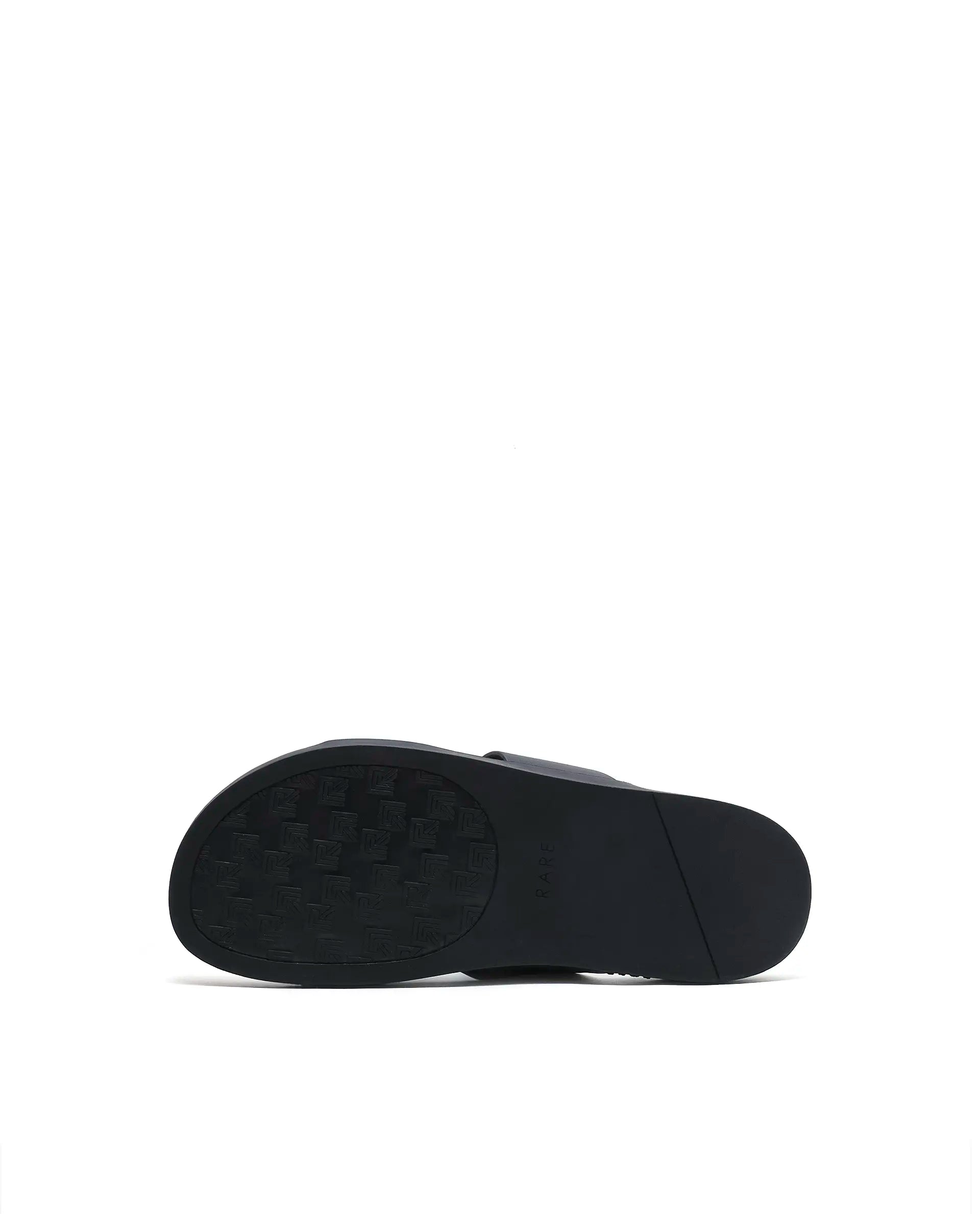 Rarez Men's Jaxa Black Leather Regular Sandal