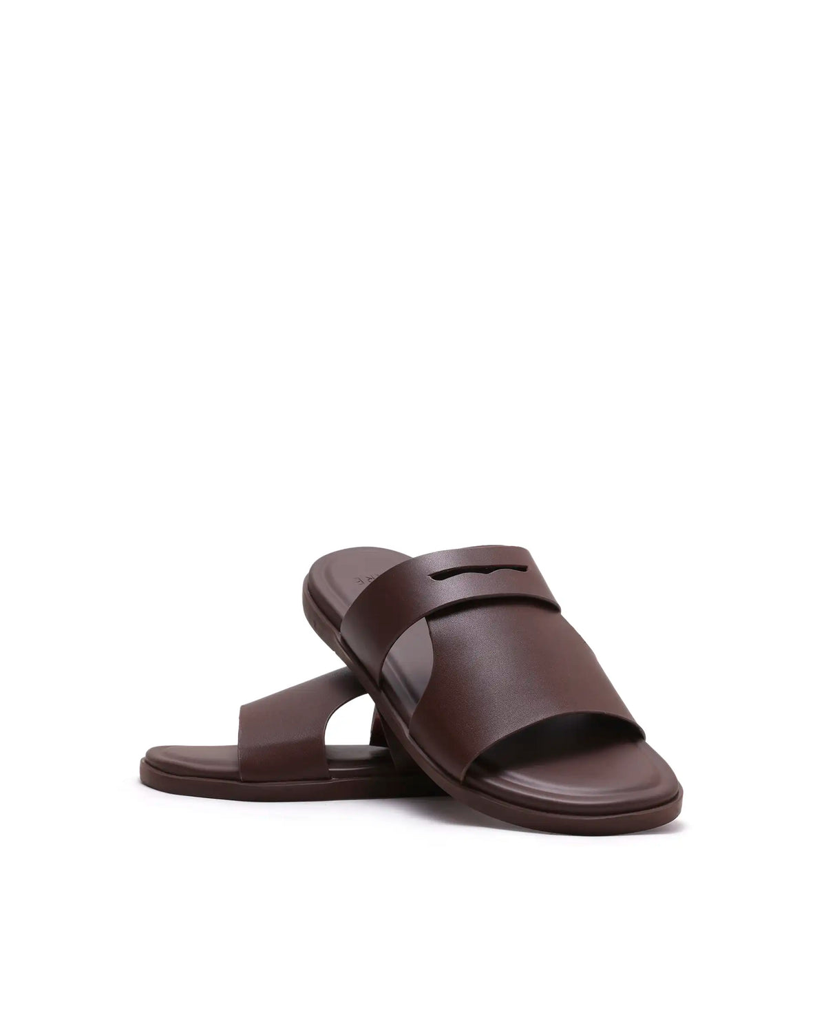 Rarez Men's Jaxa Dark Holy Rust Leather Regular Sandal
