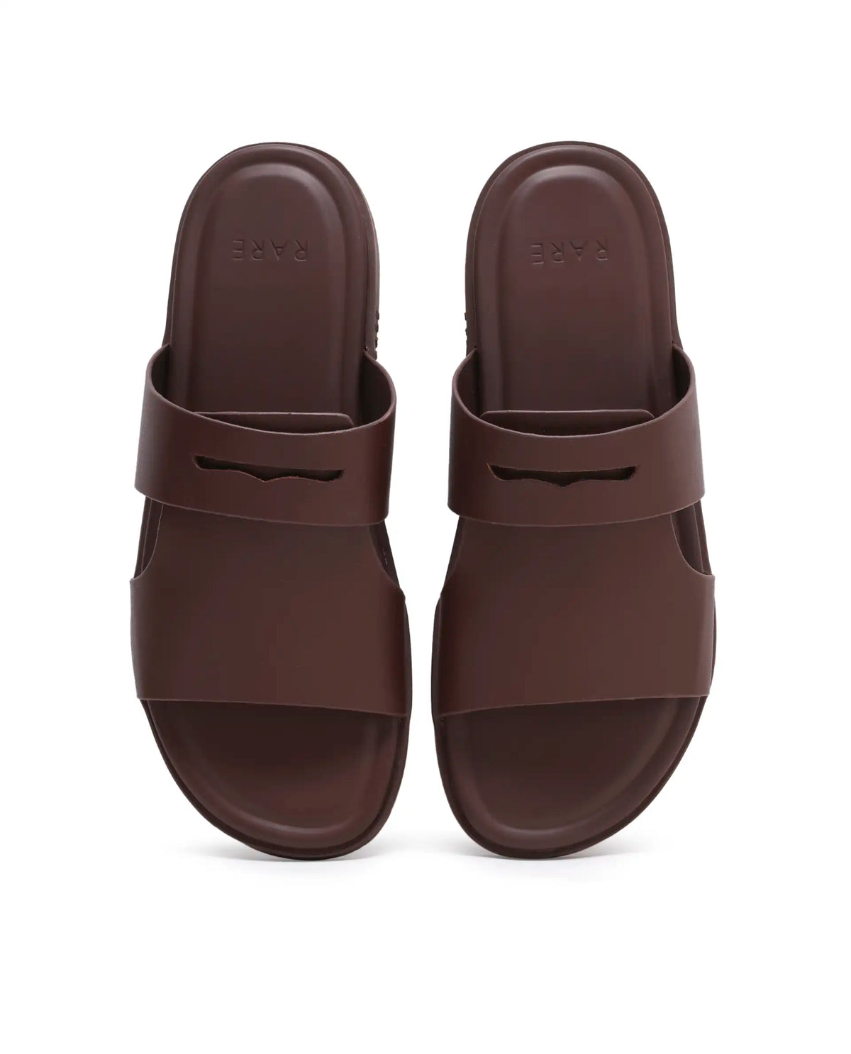 Rarez Men's Jaxa Dark Holy Rust Leather Regular Sandal