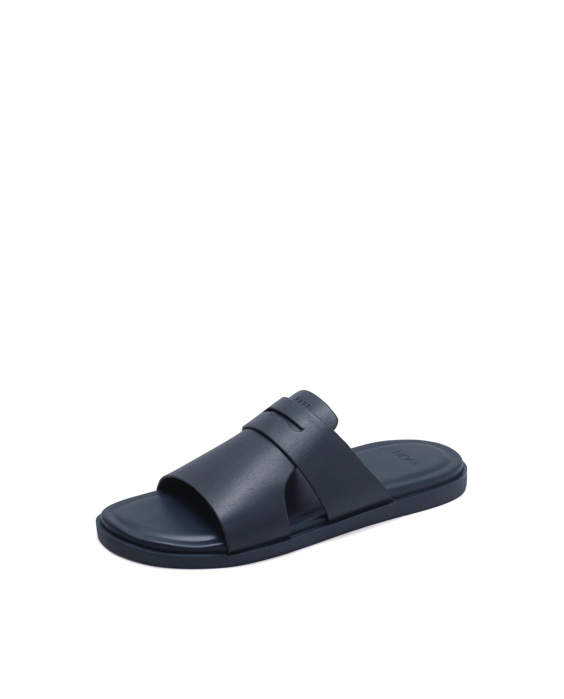 Rarez Men's Jaxa Dark Navy Leather Regular Sandal