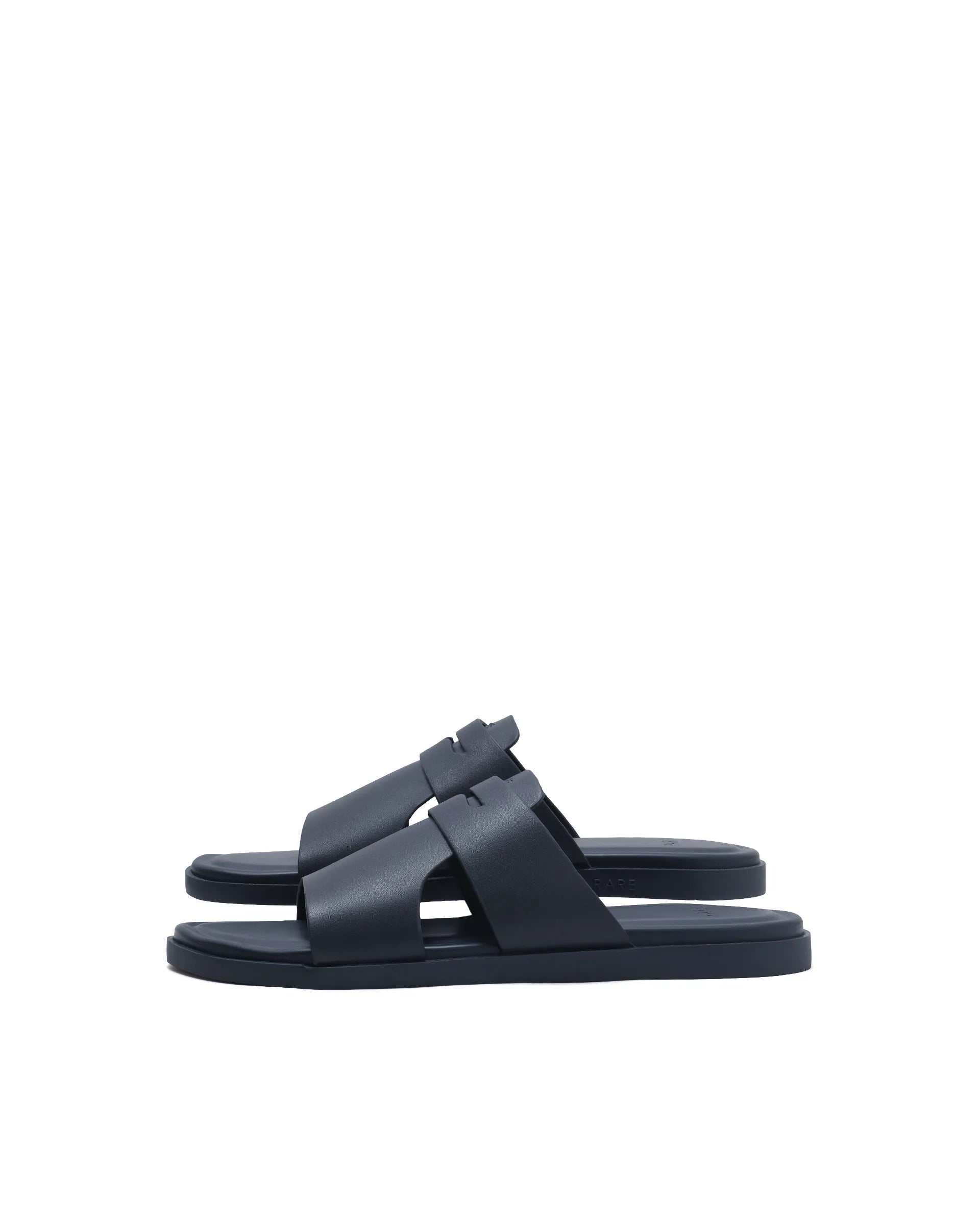 Rarez Men's Jaxa Dark Navy Leather Regular Sandal