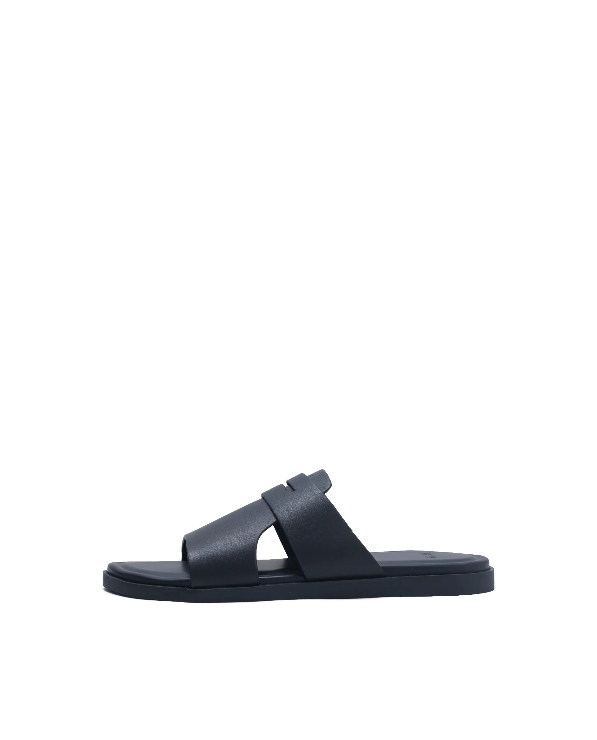 Rarez Men's Jaxa Dark Navy Leather Regular Sandal
