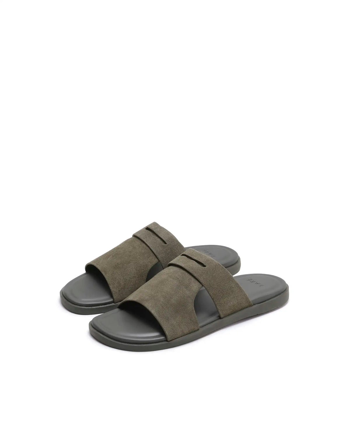 Rarez Men's Jaxa Olive Leather Regular Sandal