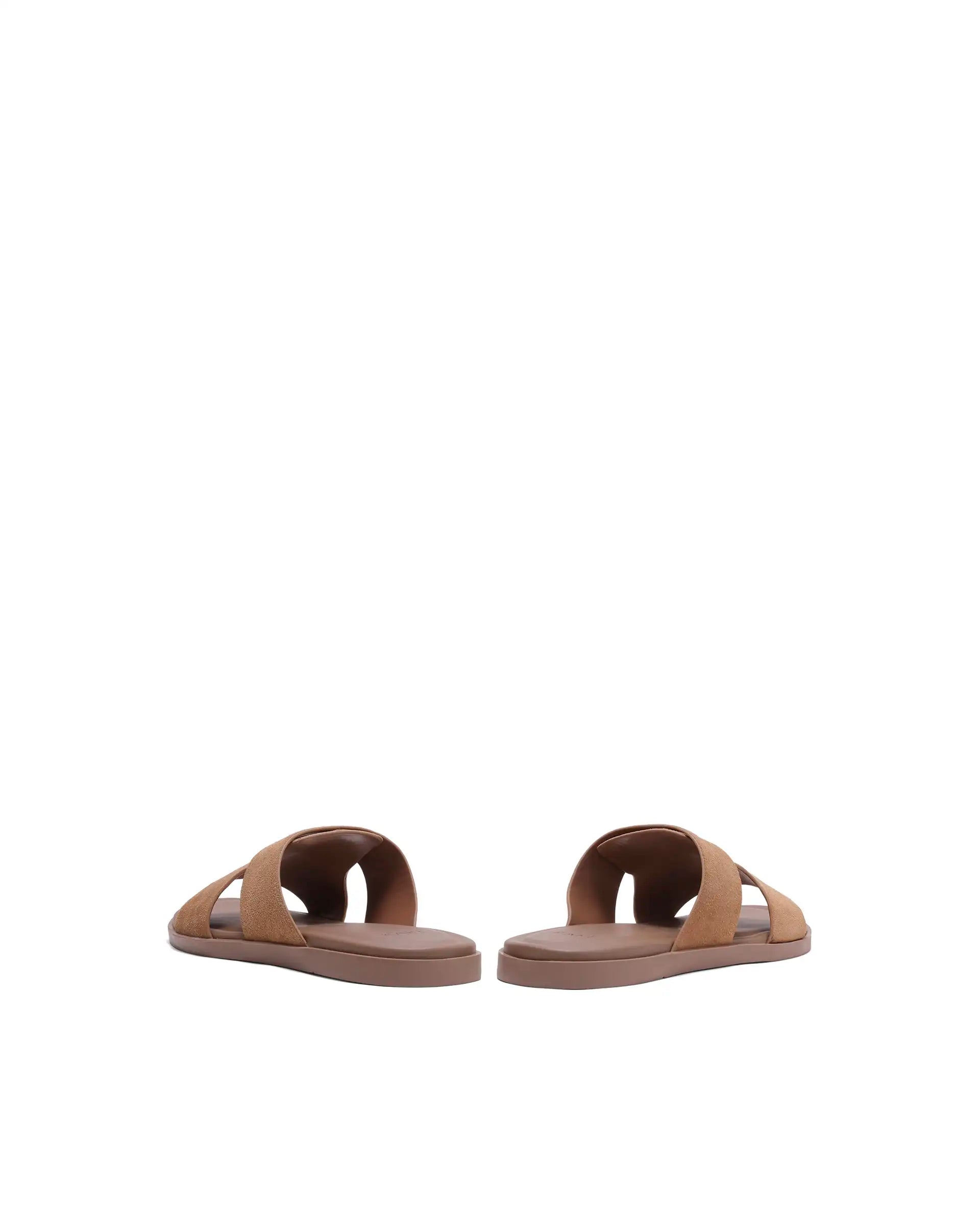 Rarez Men's Jaxa Light Warm Tan Leather Regular Sandal