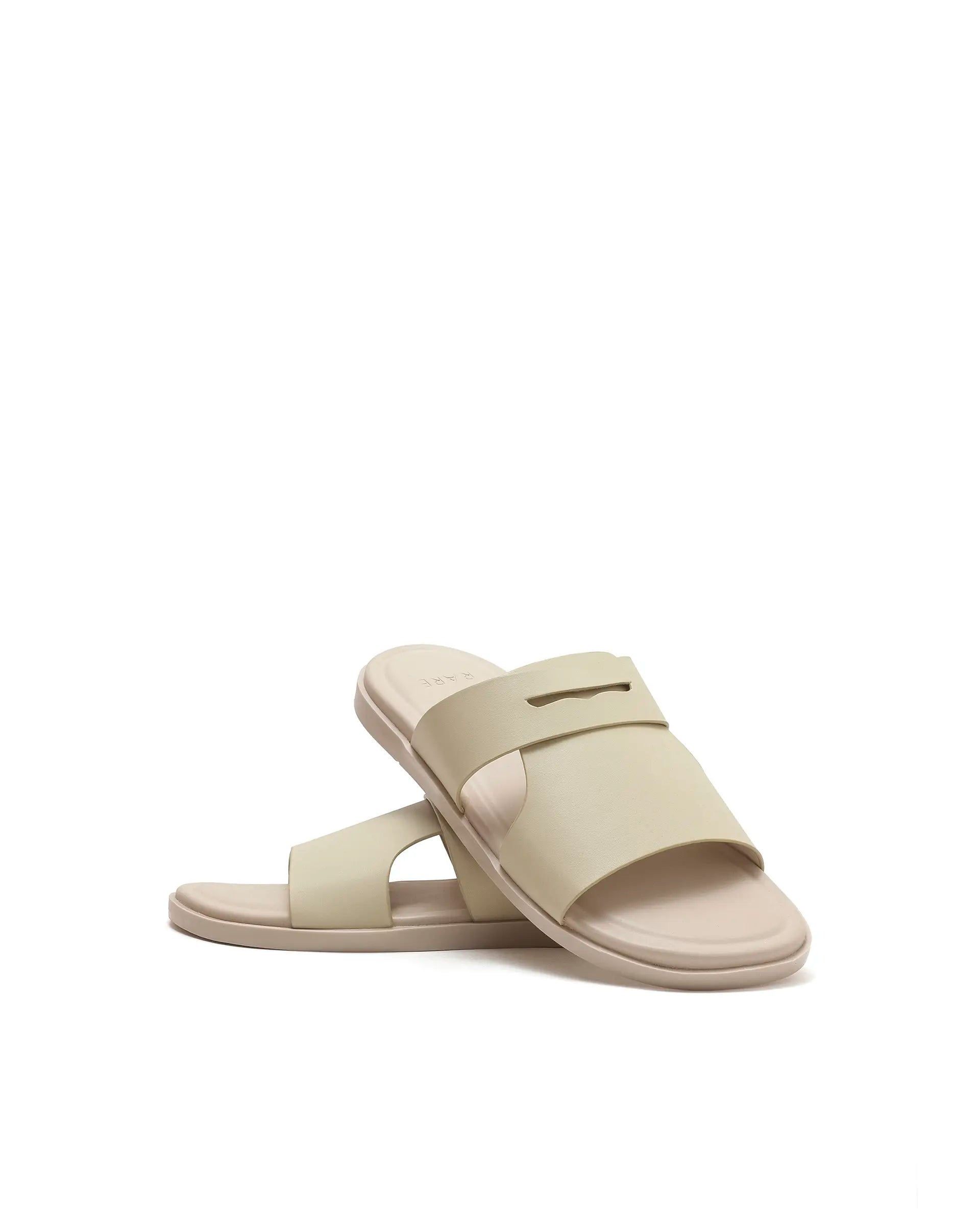 Rarez Men's Jaxa Dusky Yellow Leather Regular Sandal