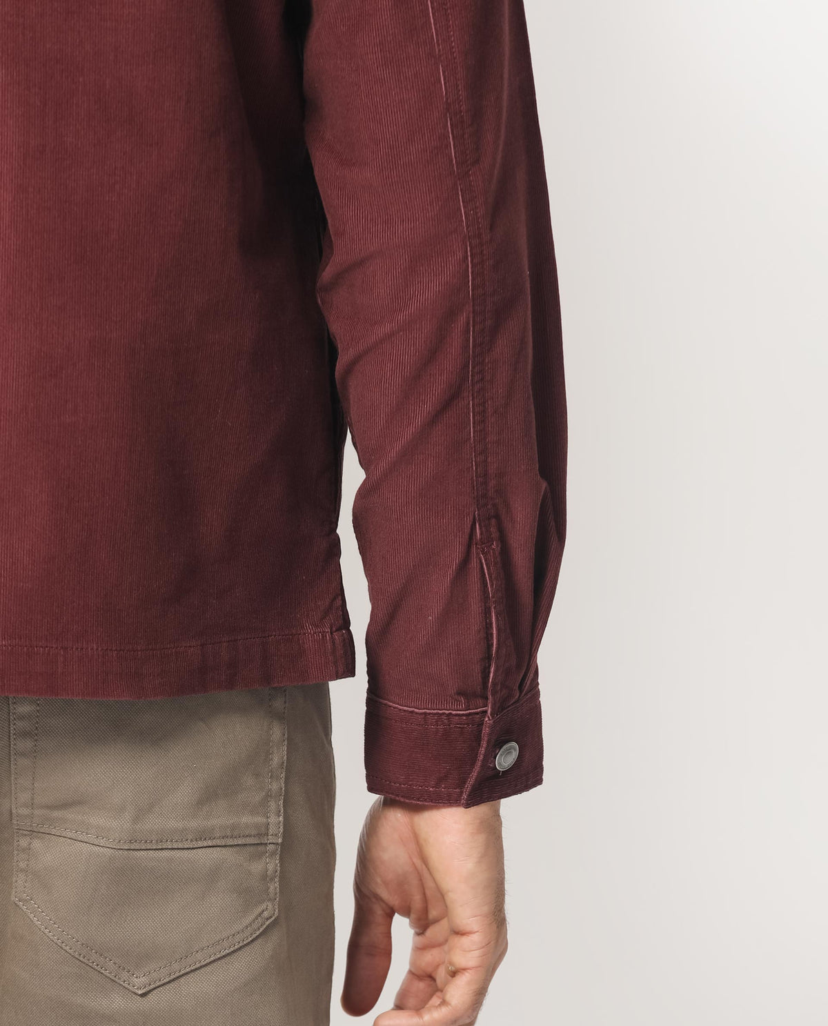 Rare Rabbit Men's Jilin Dark Maroon Cotton Fabric Full Sleeves Zip Closure Solid Twill Shacket