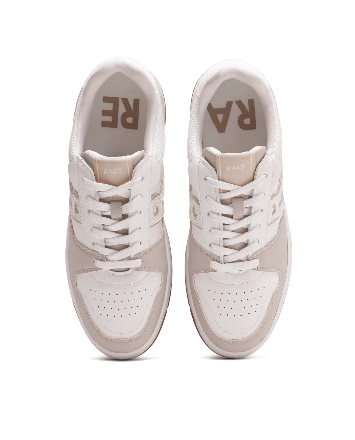 Rarez Men's Jon Primary White Micro Fiber Sneaker