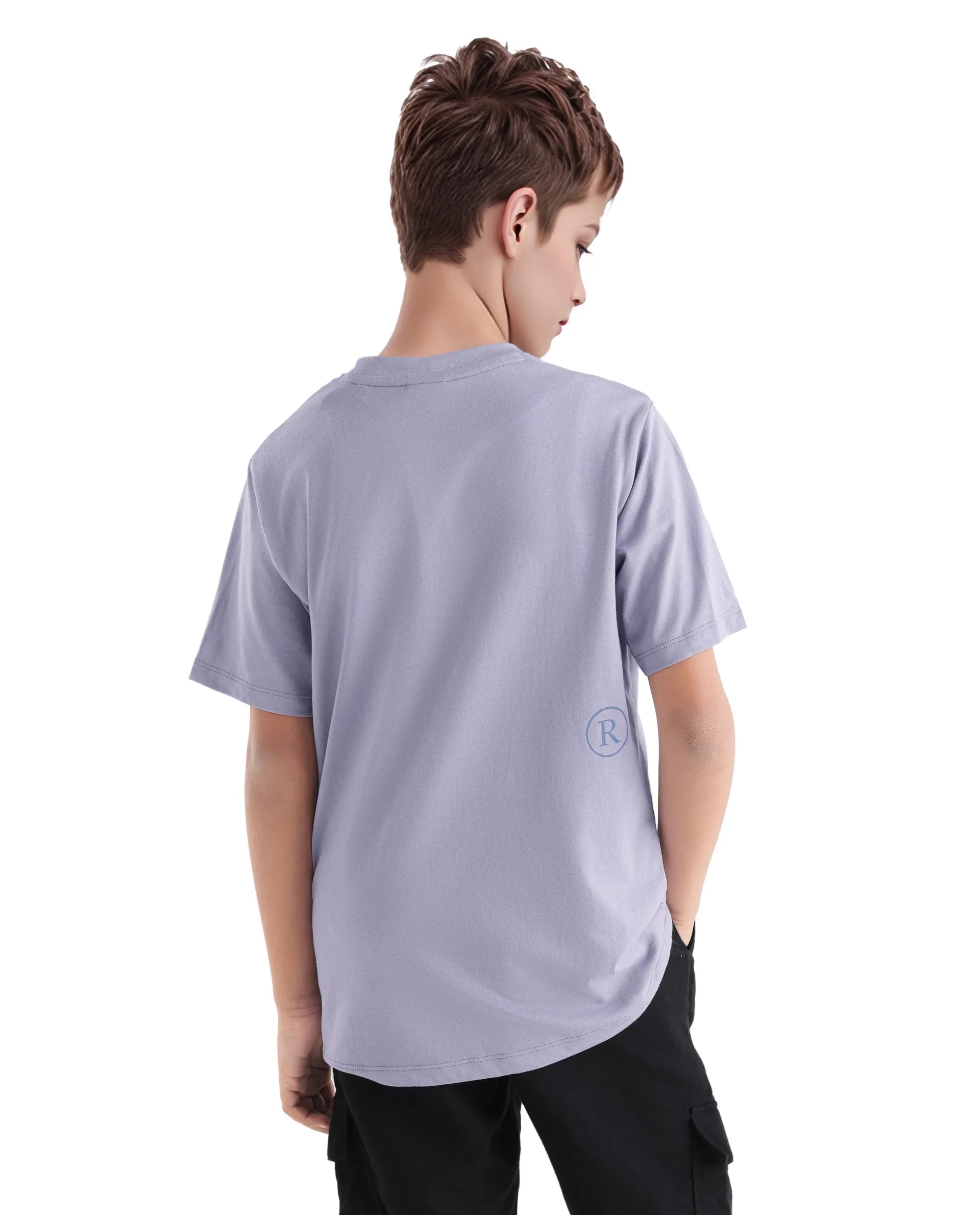 Rare Ones Kids Joon Light Purple Cotton All Over Print Pull On Closure Regular Fit T-Shirt