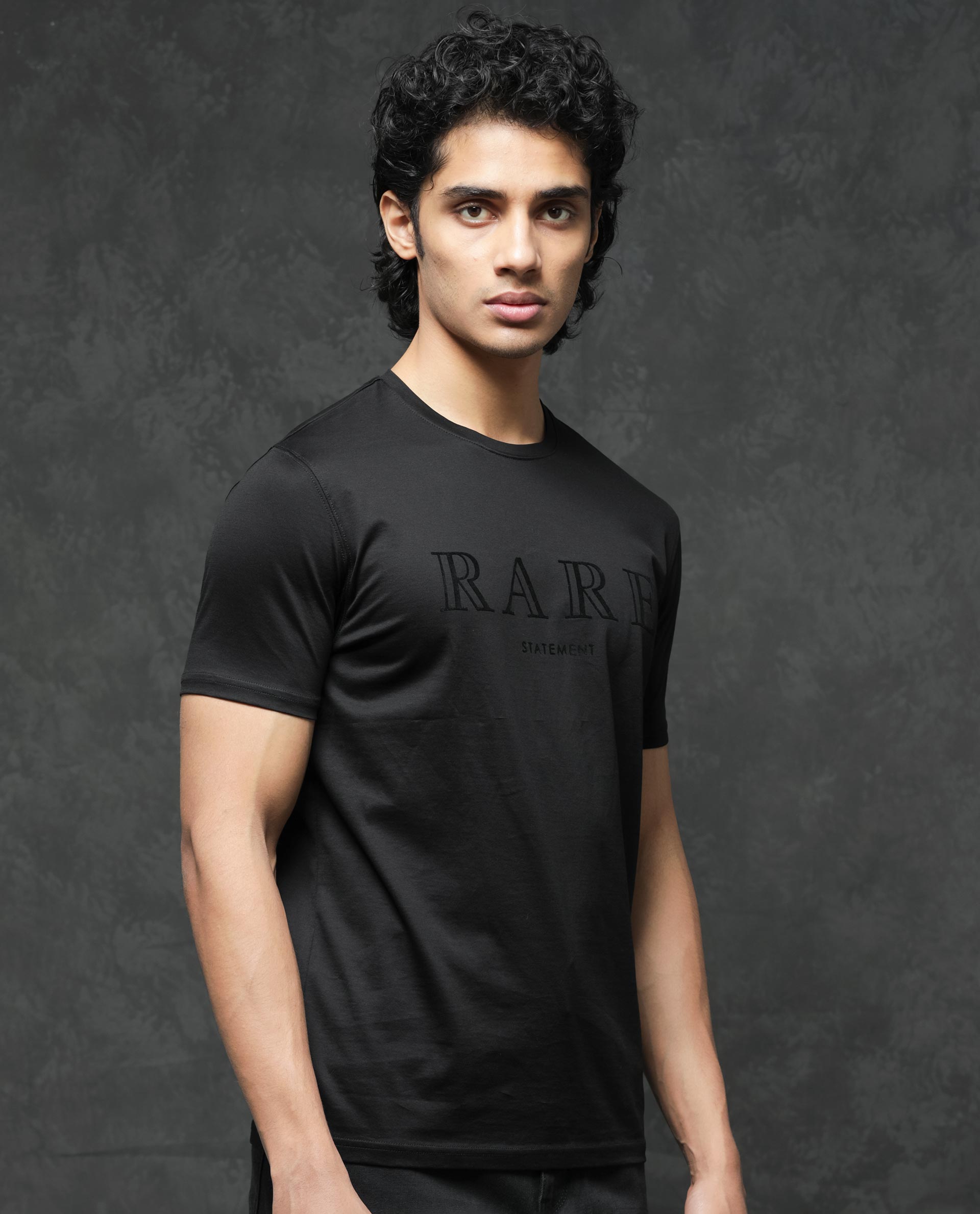 Rare Rabbit Men's Guild Casual Junot Black Cotton Graphic Print Regula