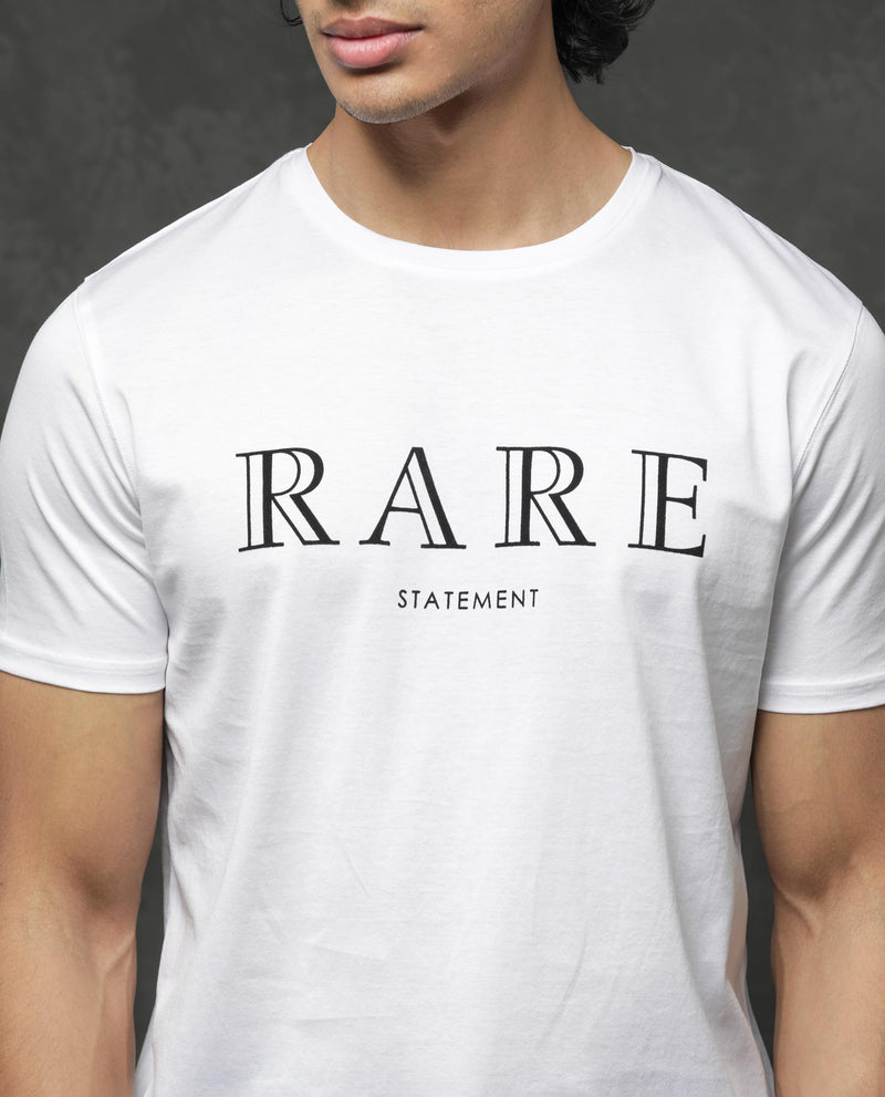 Rare Rabbit Mens Junot White Short Sleeve Graphic Print T-Shirt