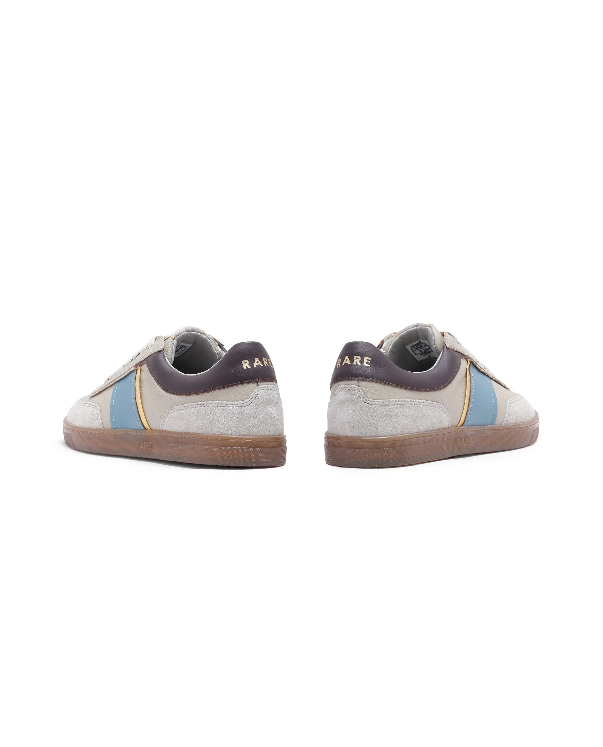 Rare Rabbit Men Kairos Pro Light Grey Premium Suede Leather Low-Top Lace-Up Sneaker Shoes