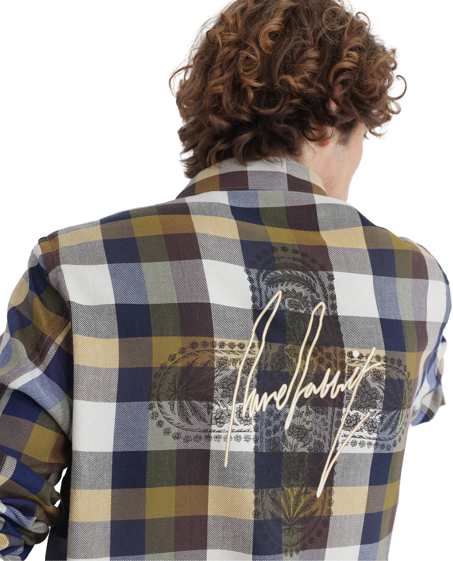 Rare Rabbit Men's Kalen Multi Cotton Fabric Regular Fit Checks Shirt