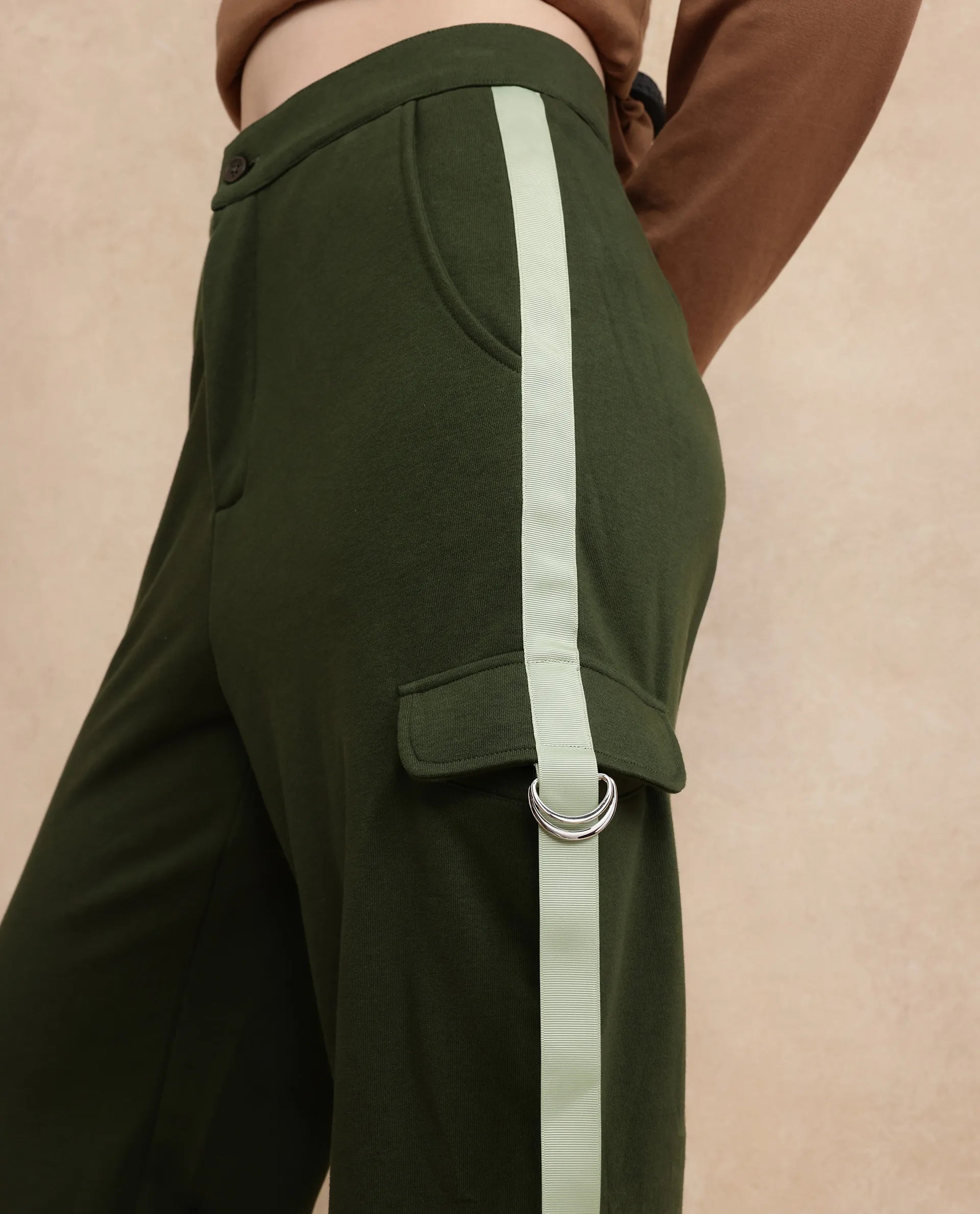 Rareism Women Kar Olive Plain Track Pant