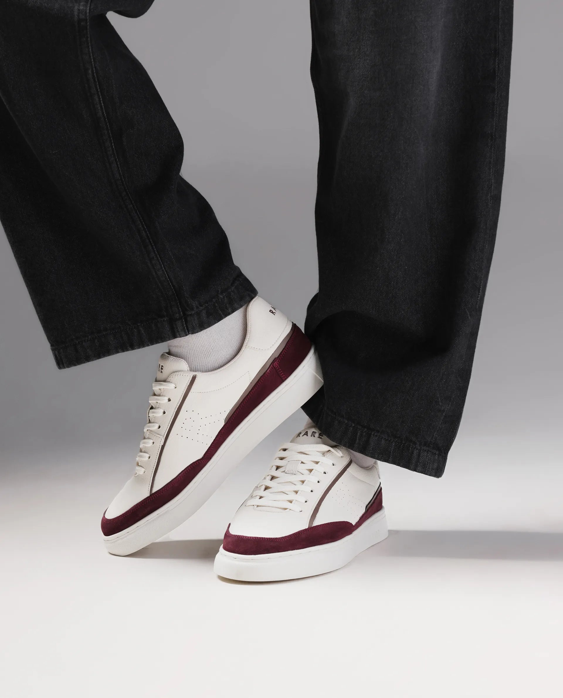 Rare Rabbit Men's Kennen Red Micro Fiber Causal Sneaker
