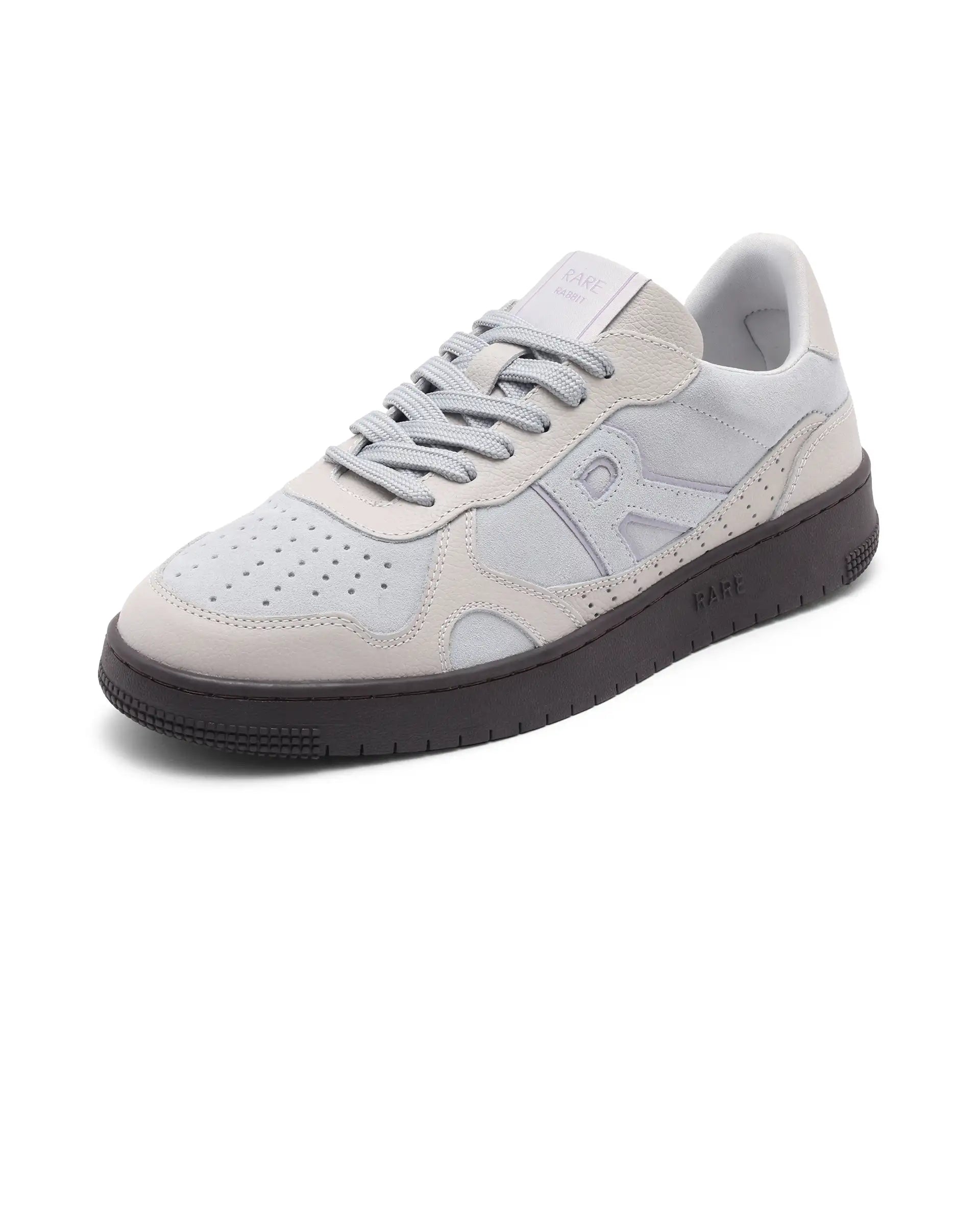 Rare Rabbit Men's Kepler Pro Light Grey Plain Shoes