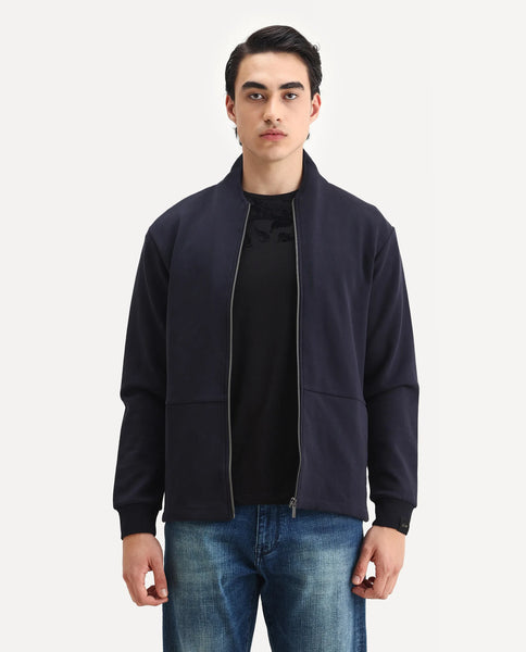 Buy Guild Evening - Kezi - Navy Regular Fit Plain Sweatshirt| Rare Rabbit