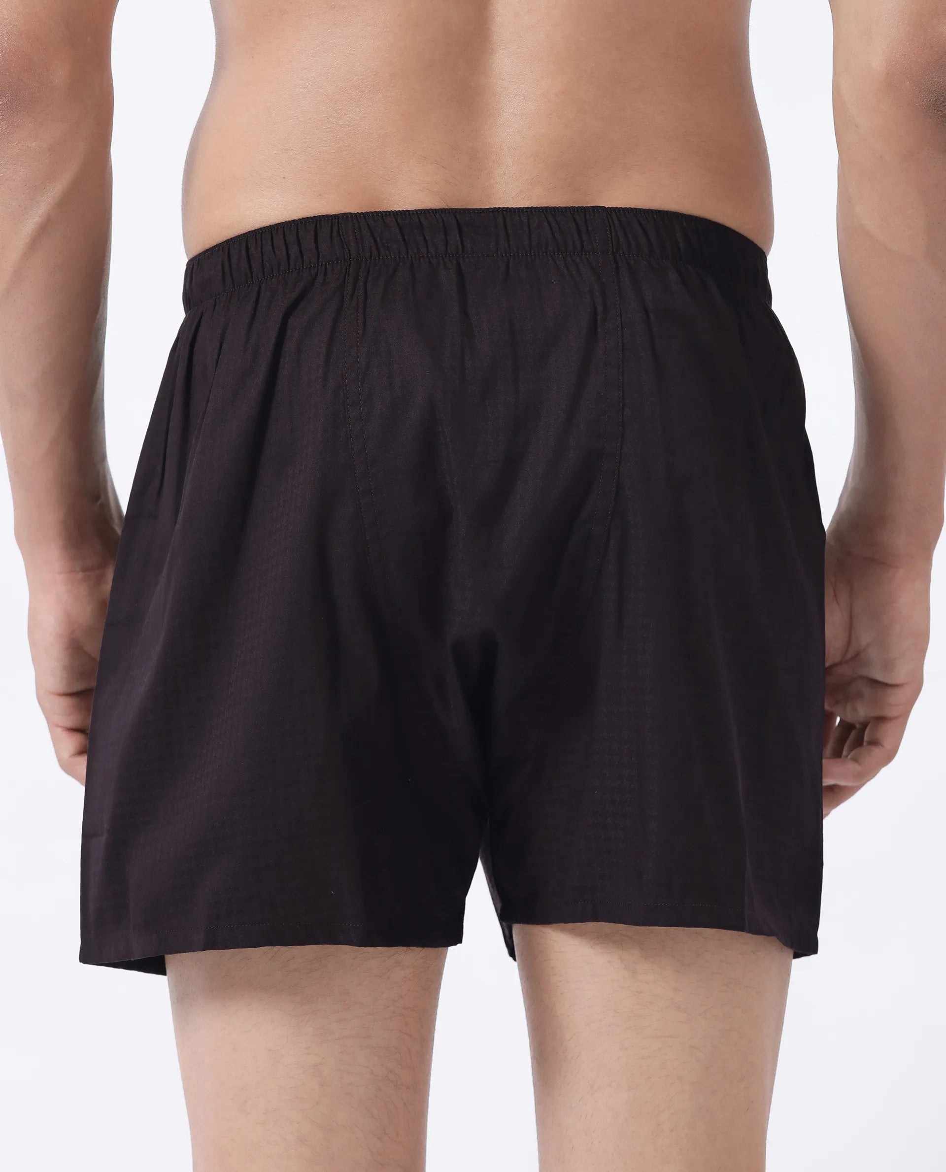 Rare Rabbit Men's Kiva Dark Maroon Lyocell Regular Fit Checks Boxer