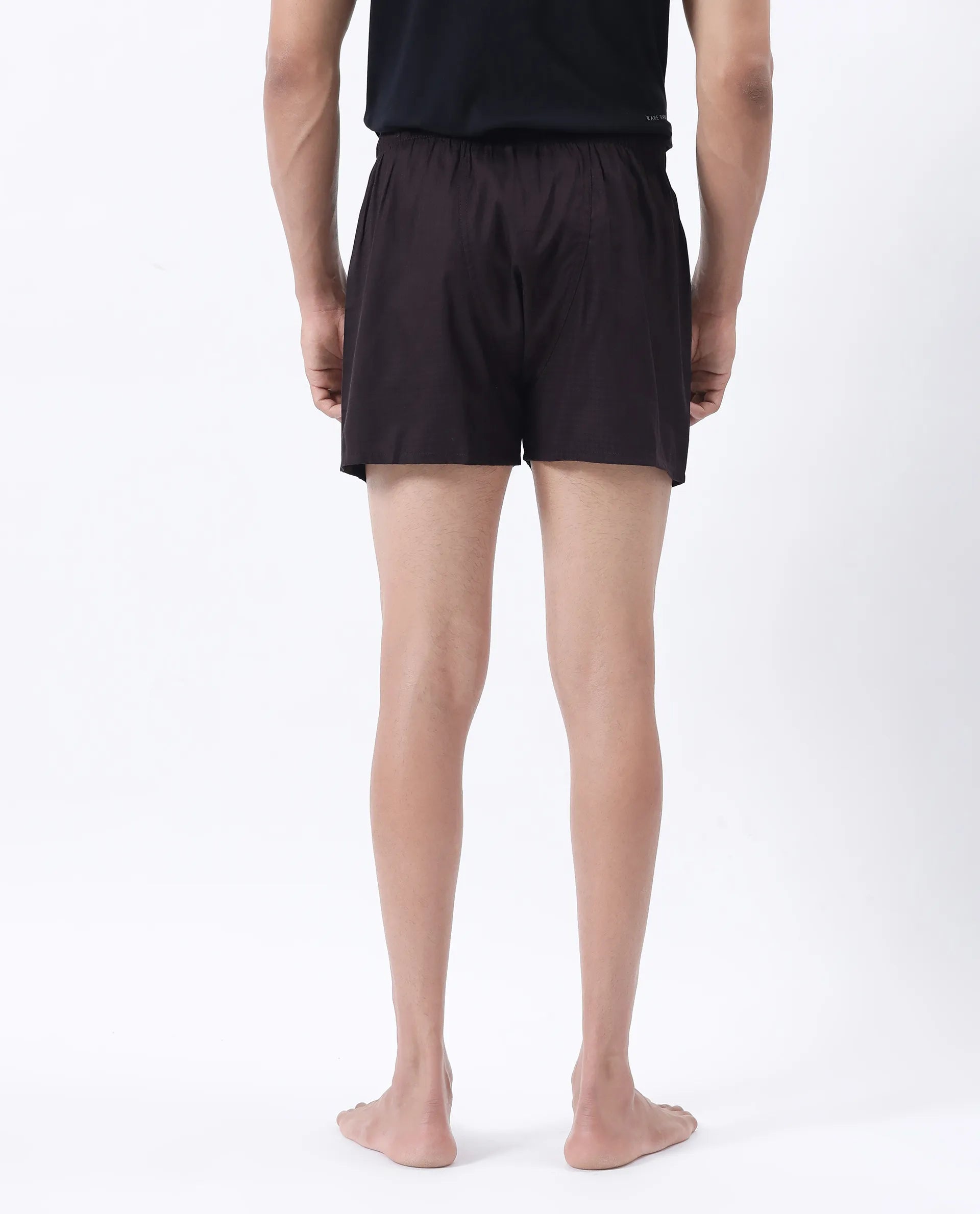 Rare Rabbit Men's Kiva Dark Maroon Lyocell Regular Fit Checks Boxer