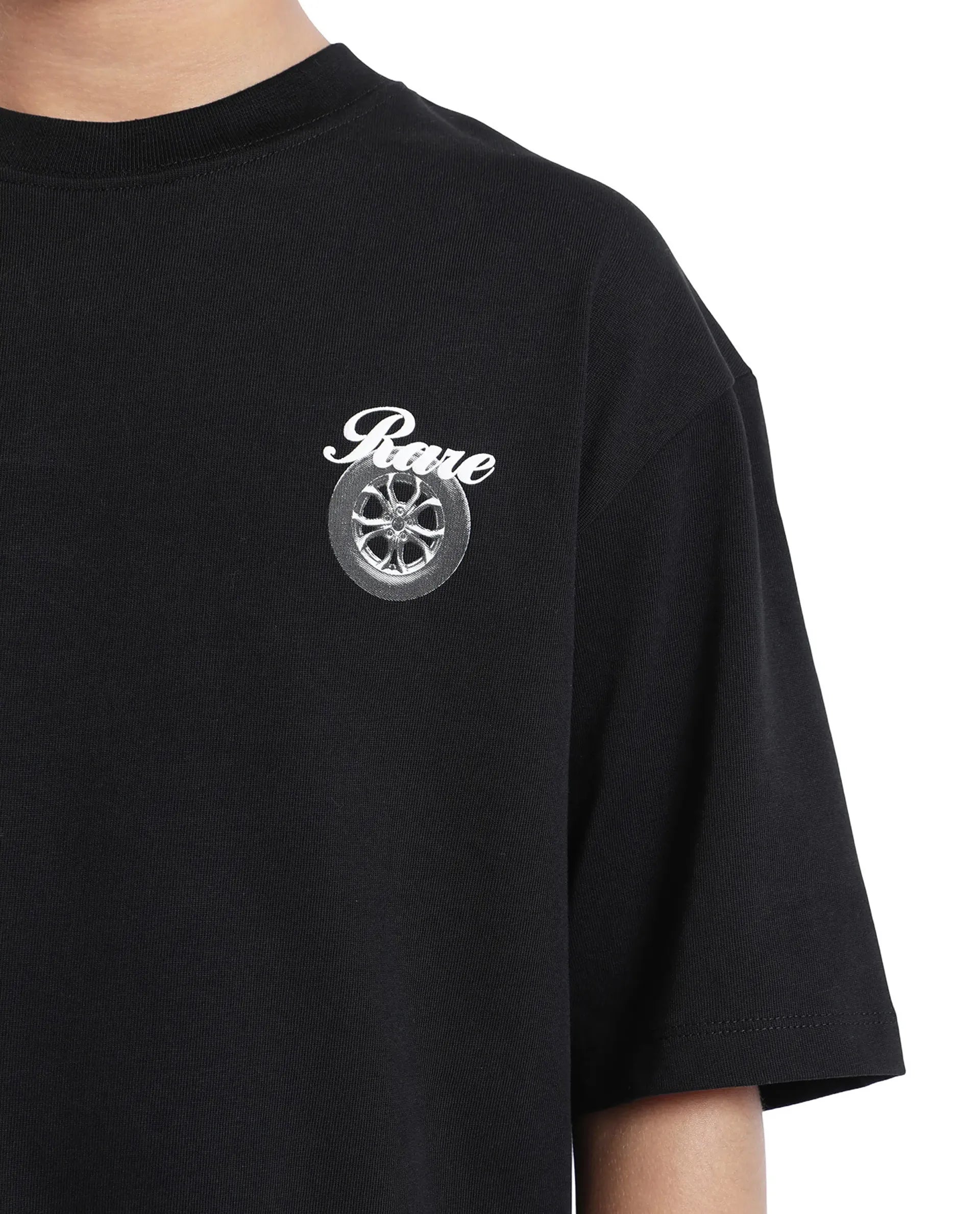 Rare Ones Kids Knox Black Cotton Short Sleeve Crew Neck Graphic Printed T-Shirt