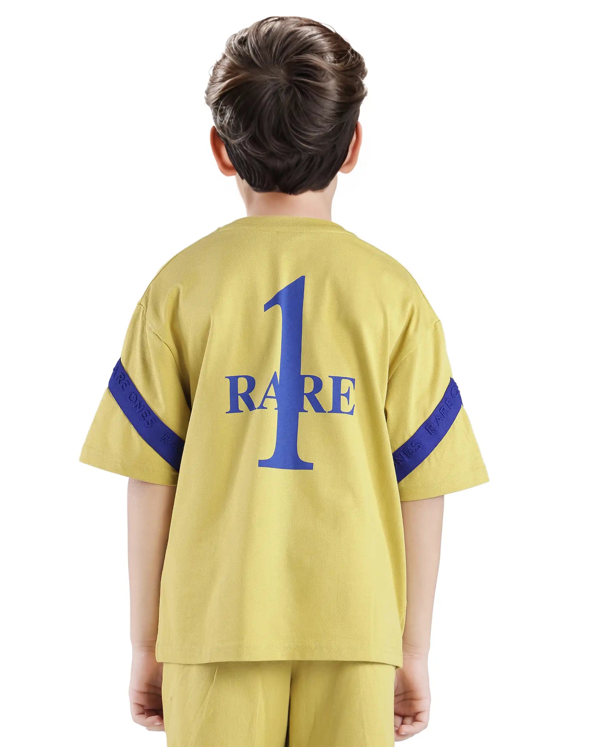 Rare Ones Kids Komp Flouroscent Green Cotton Short Sleeve Crew Neck Pigment Print Boxy T-Shirt