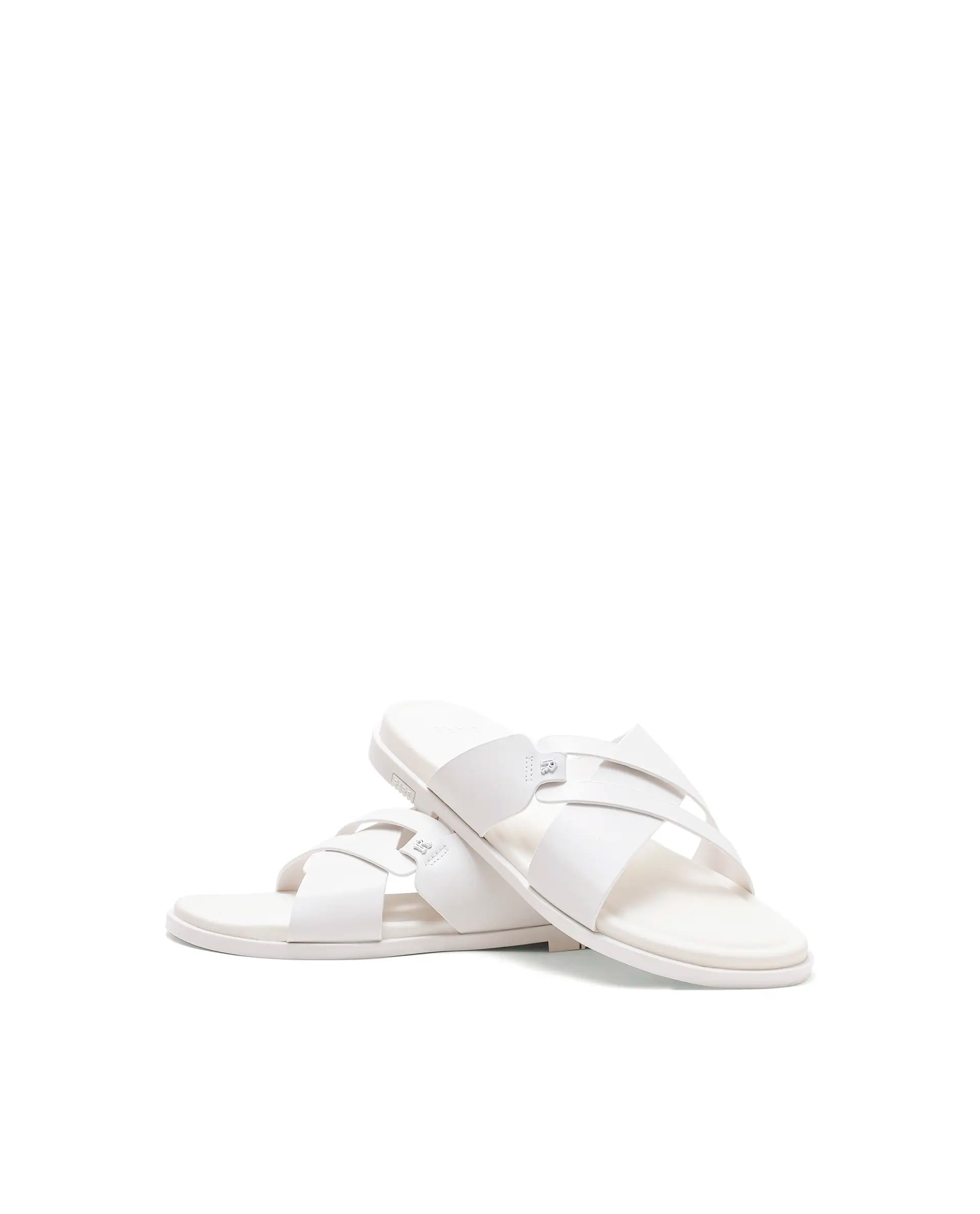 Rarez Men's Kross Light Ivory Leather Regular Sandal