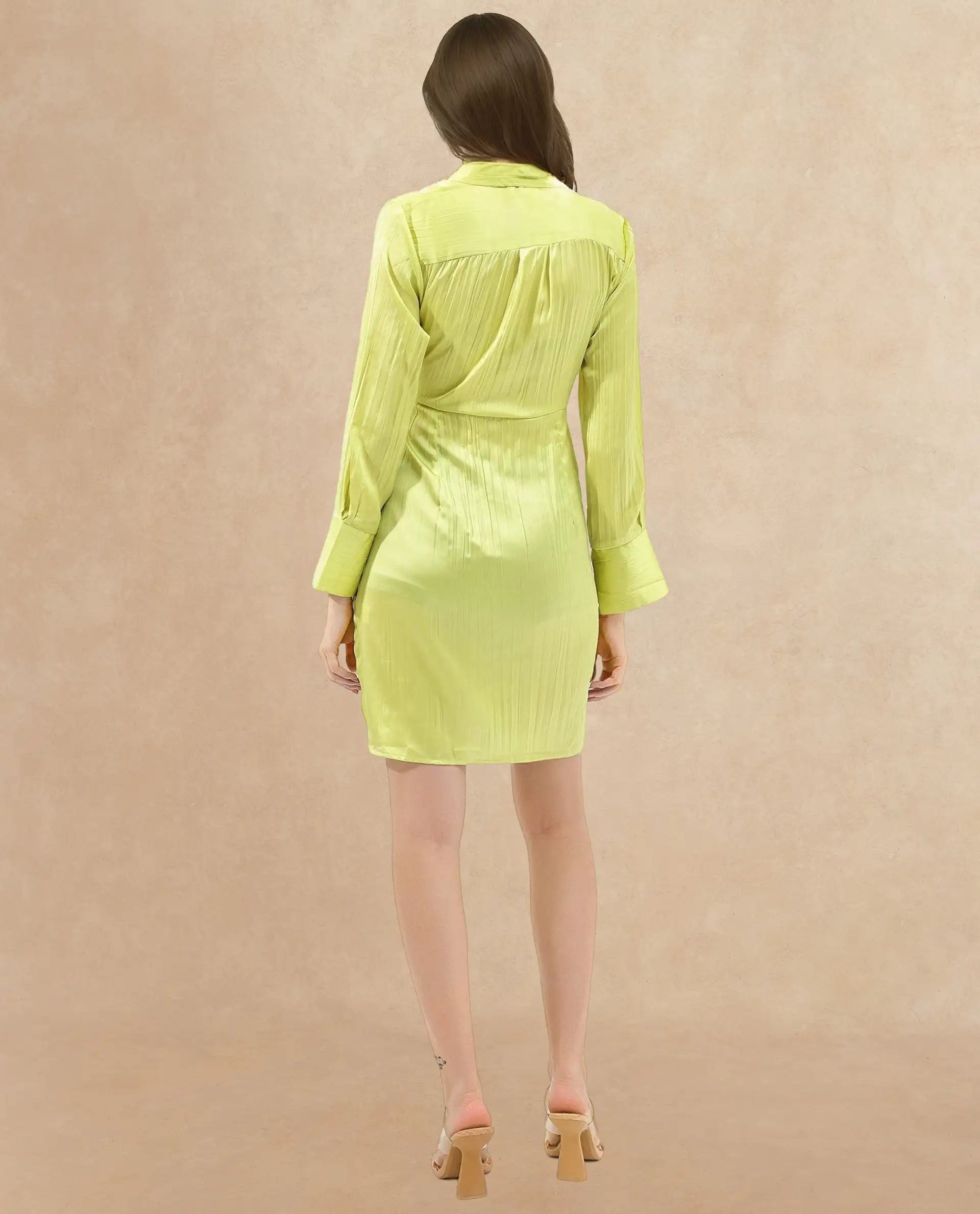 Rareism Womens Ladimir Flouroscent Green Dress Sleeveless Solid