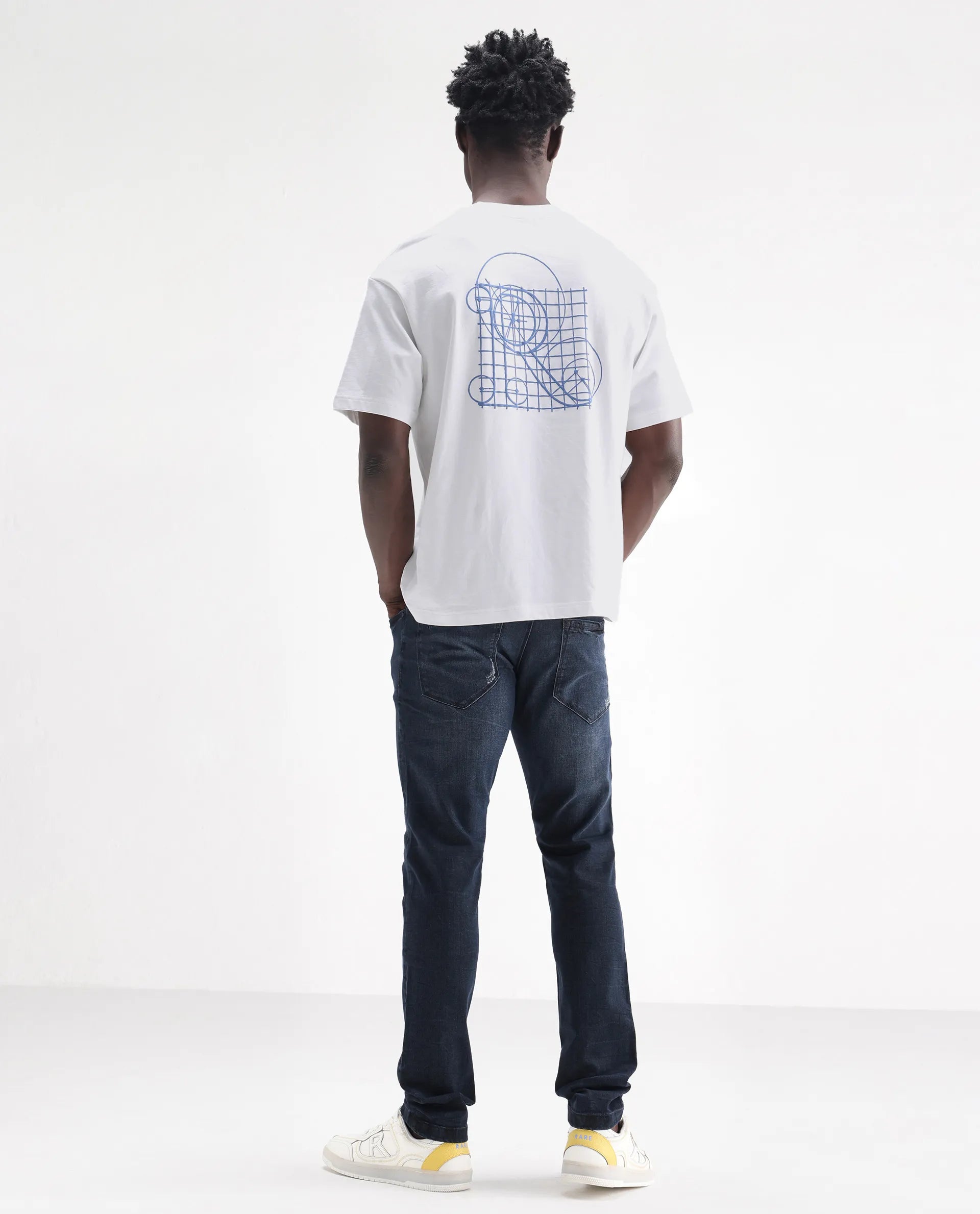 Rare Rabbit Men's Laiden Dusky Green Cotton Plain Hawk Slim Fit Jeans