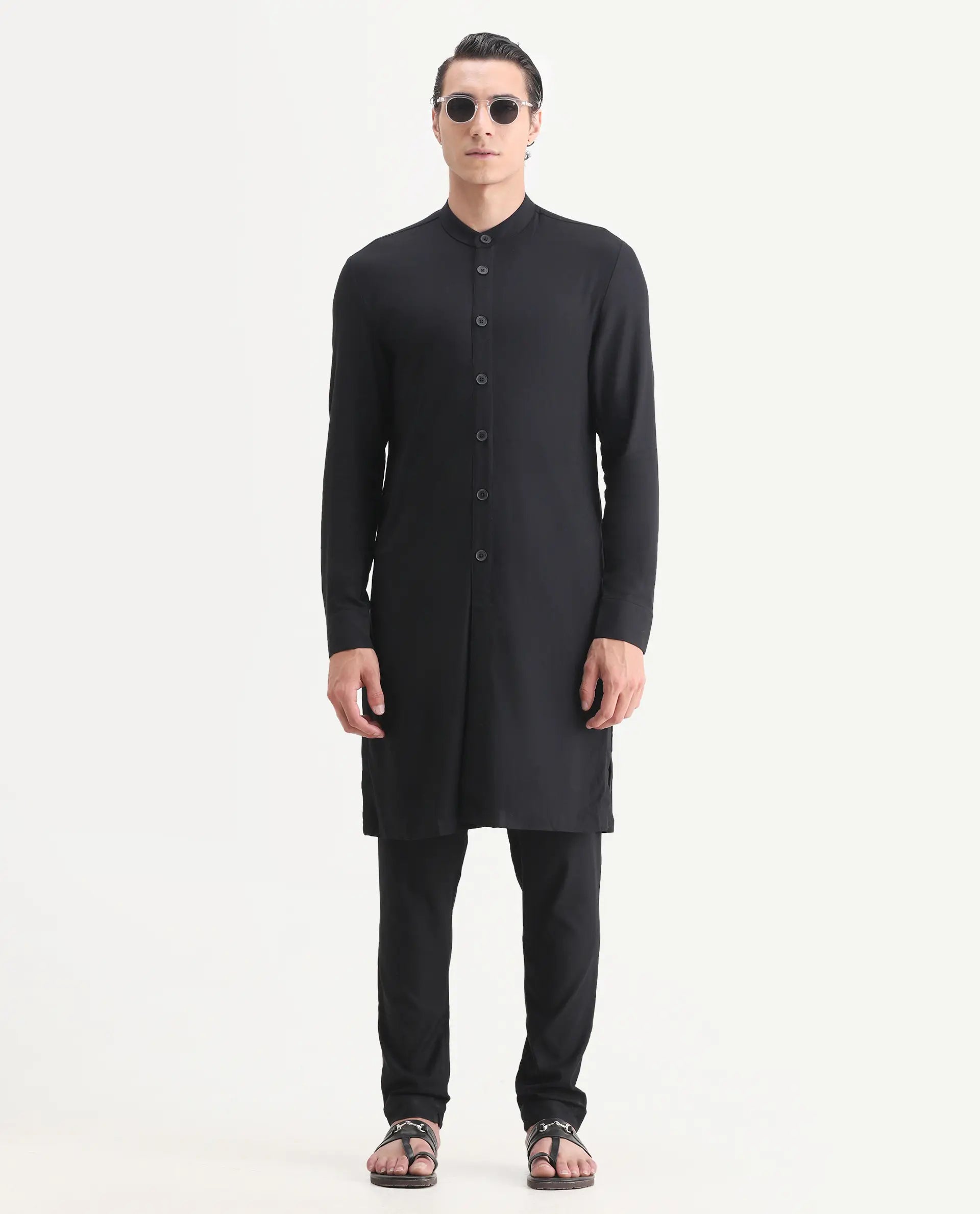 Rare Rabbit Men's Lasmosp Black Pajama