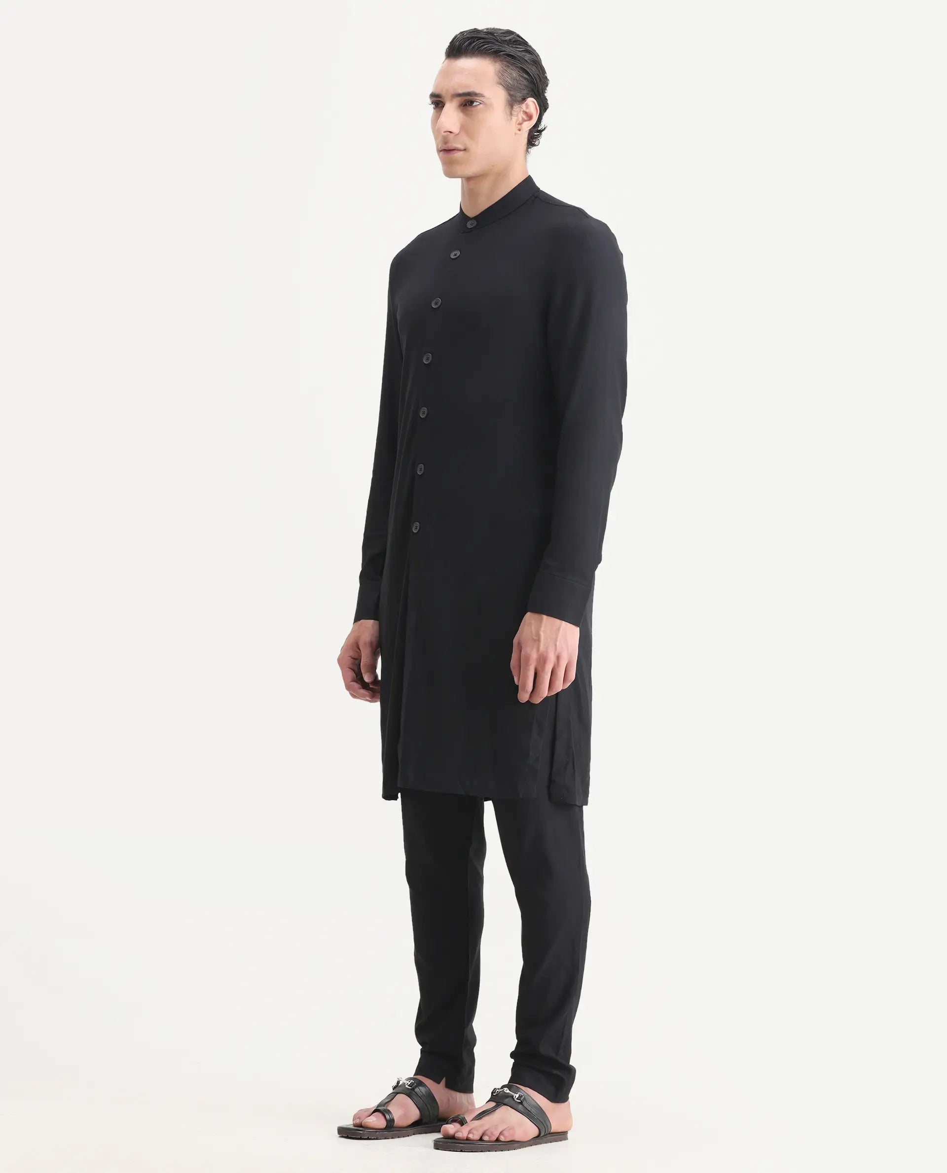Rare Rabbit Men's Lasmosp Black Pajama