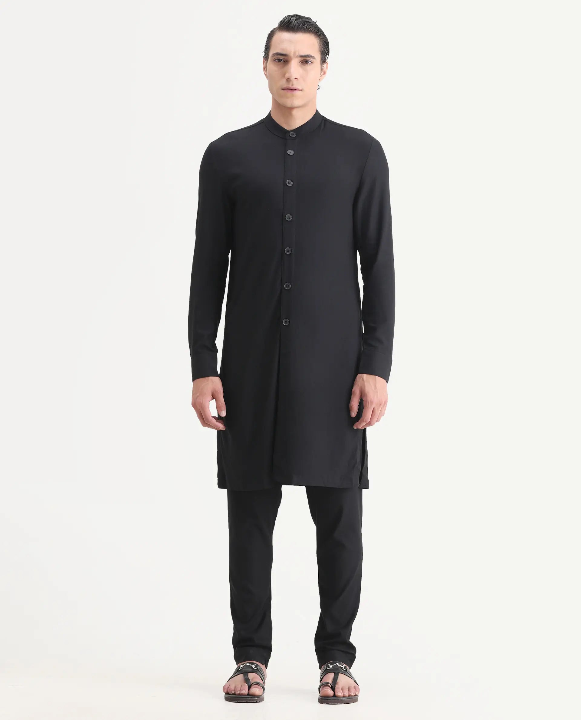 Rare Rabbit Men's Lasmosp Black Pajama
