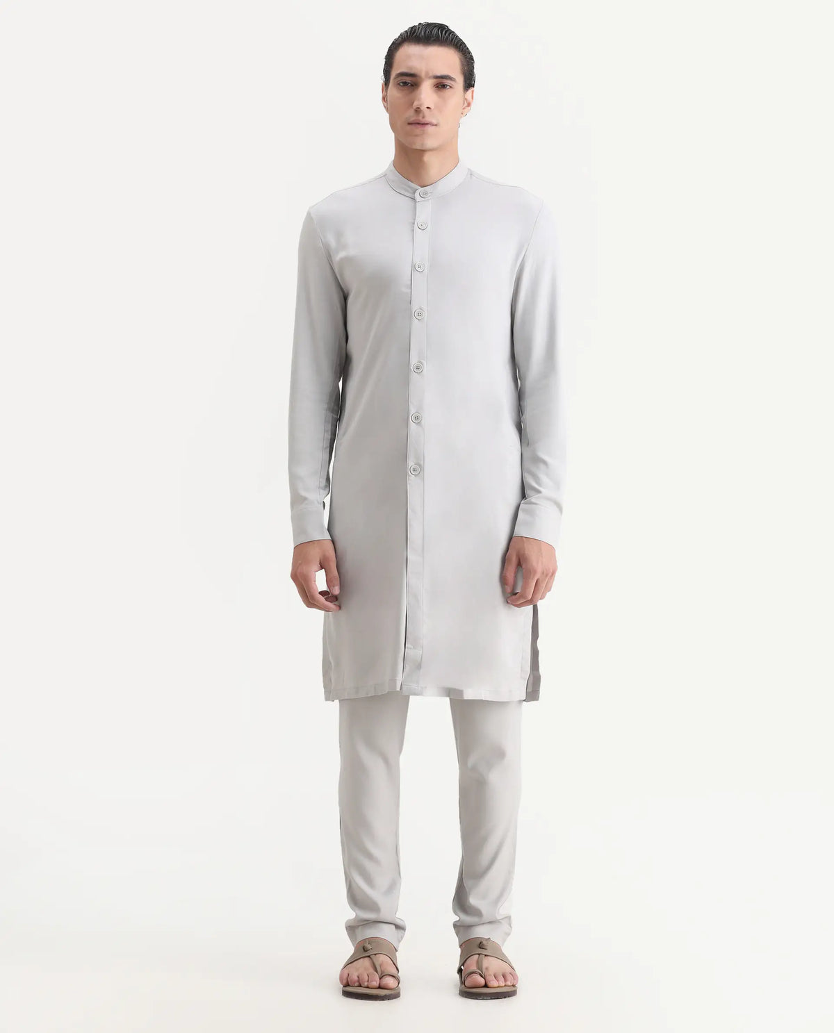 Rare Rabbit Men's Lasmosp Light Grey Pajama