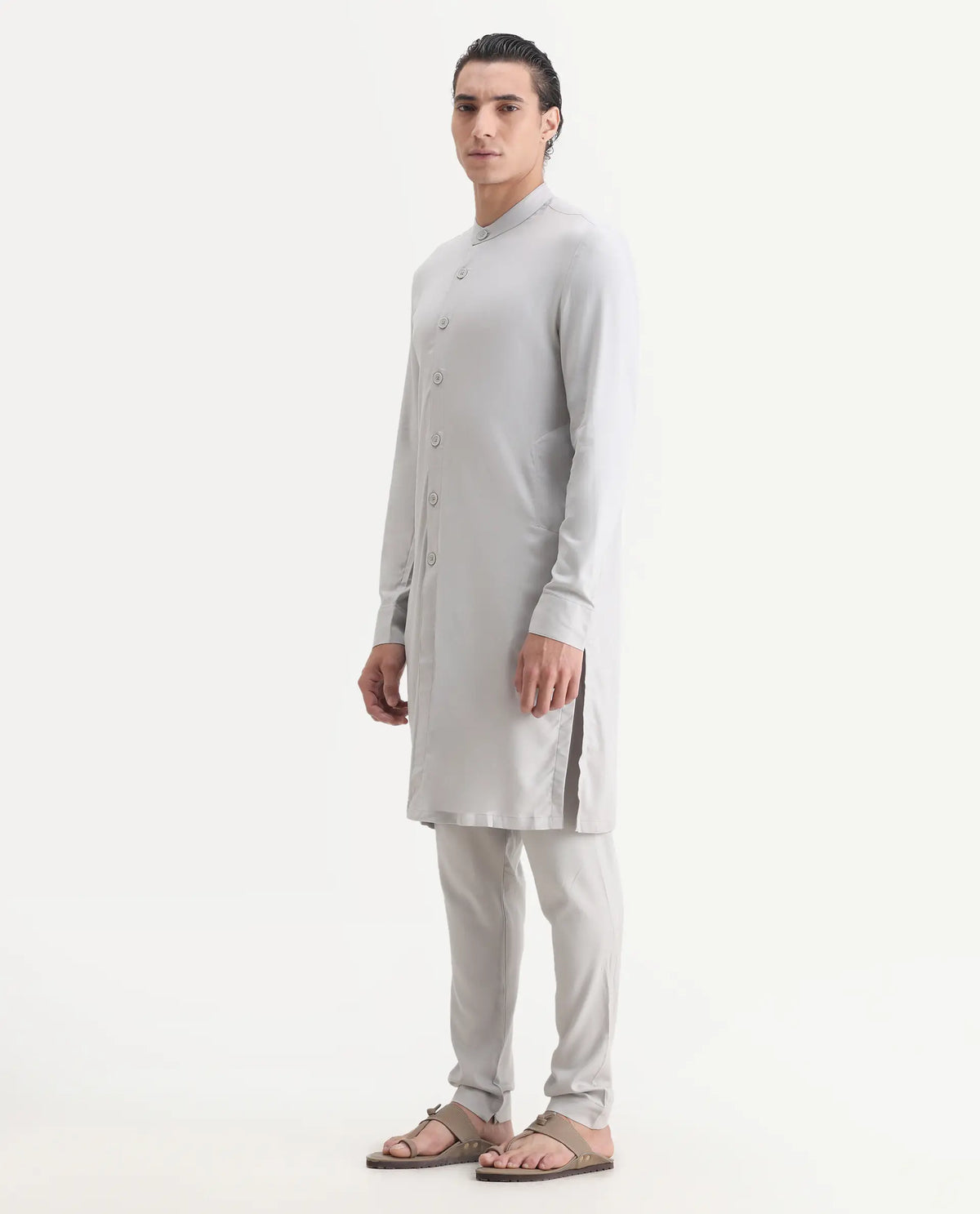 Rare Rabbit Men's Lasmosp Light Grey Pajama