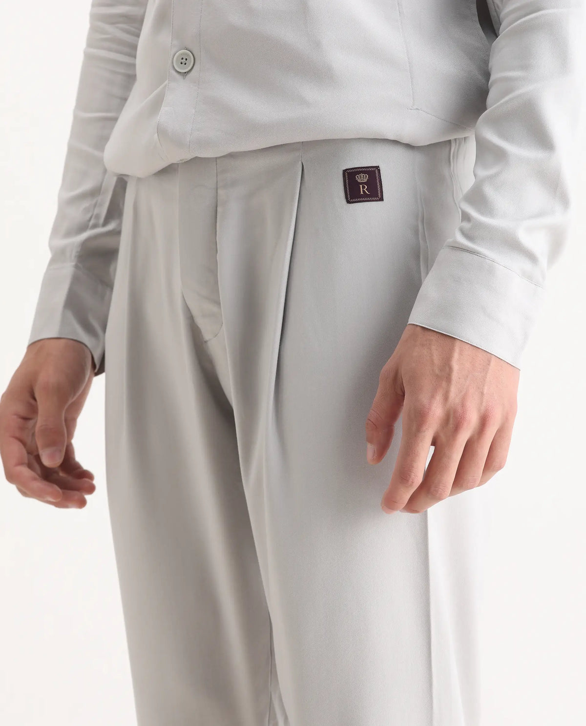 Rare Rabbit Men's Lasmosp Light Grey Pajama