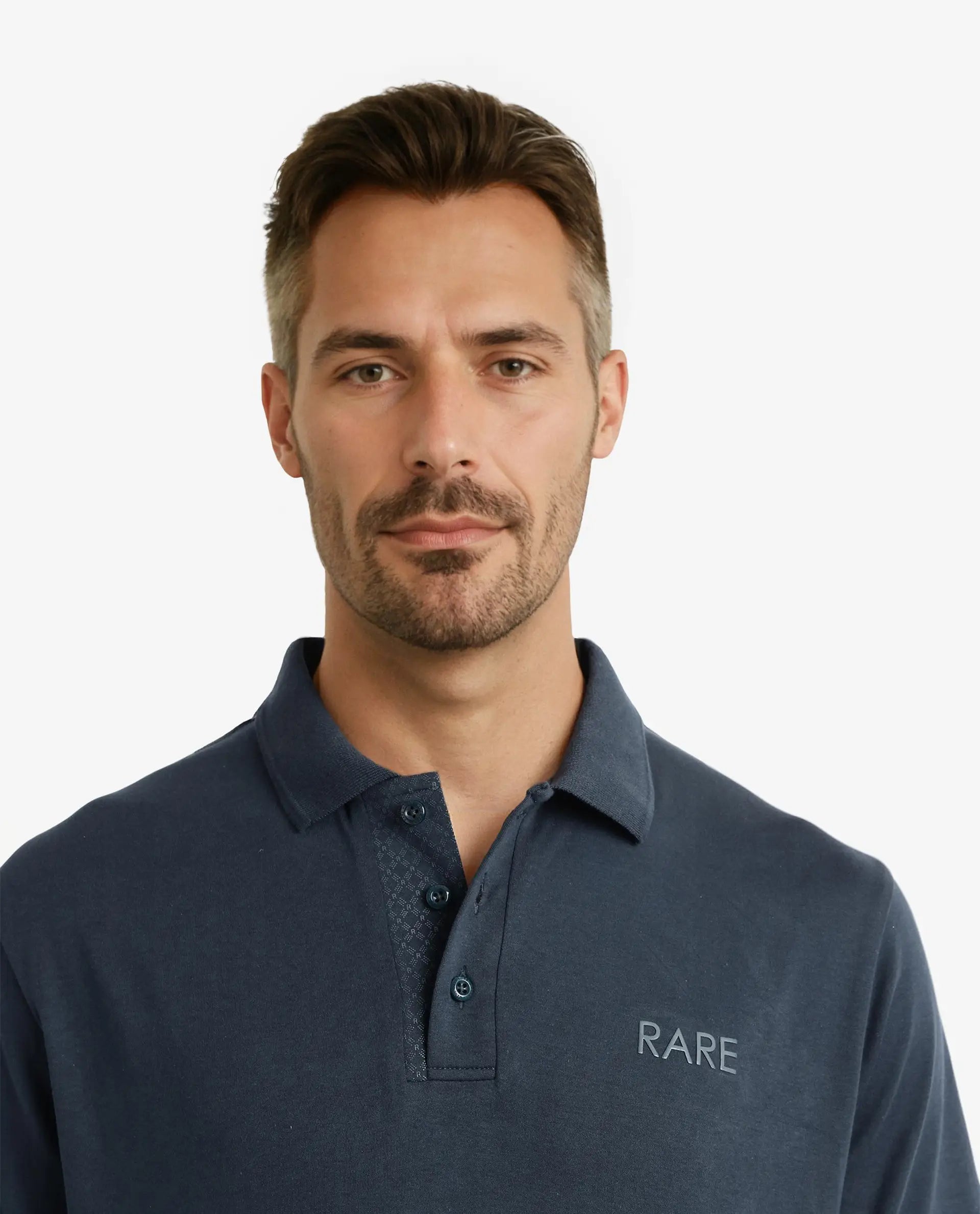 Rare Rabbit Men Laur Dark Green Cotton Fabric Short Sleeve Printed Collar HD Print Branded Plain Polo