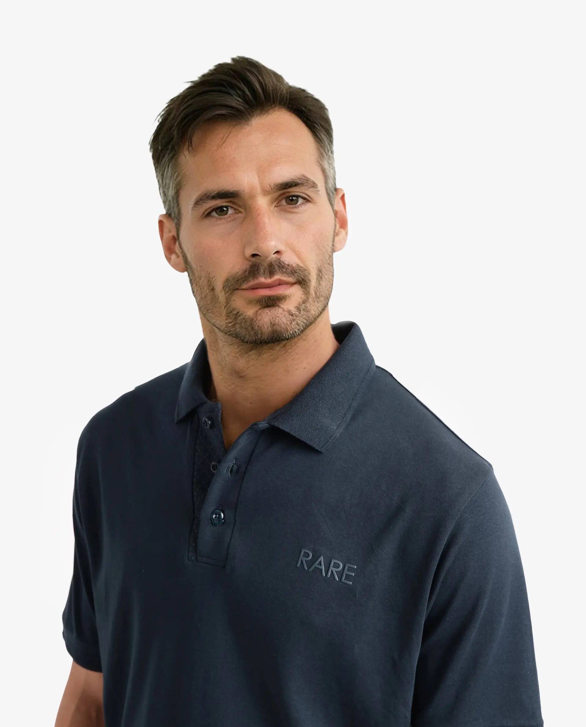 Rare Rabbit Men Laur Dark Green Cotton Fabric Short Sleeve Printed Collar HD Print Branded Plain Polo