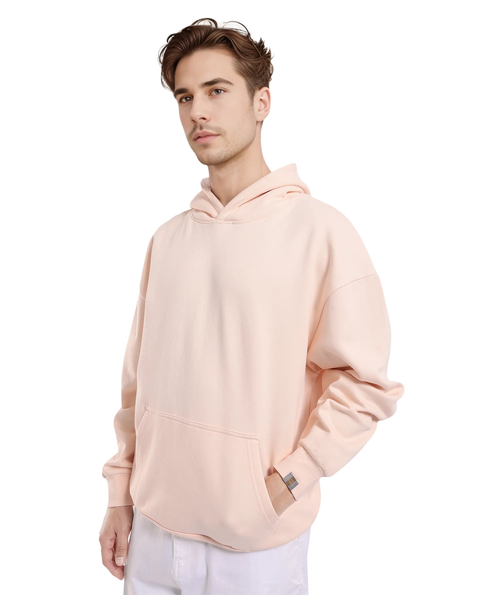 Rare Rabbit Men Laurl Light Pink Cotton Polyester Fabric Full Sleeve H