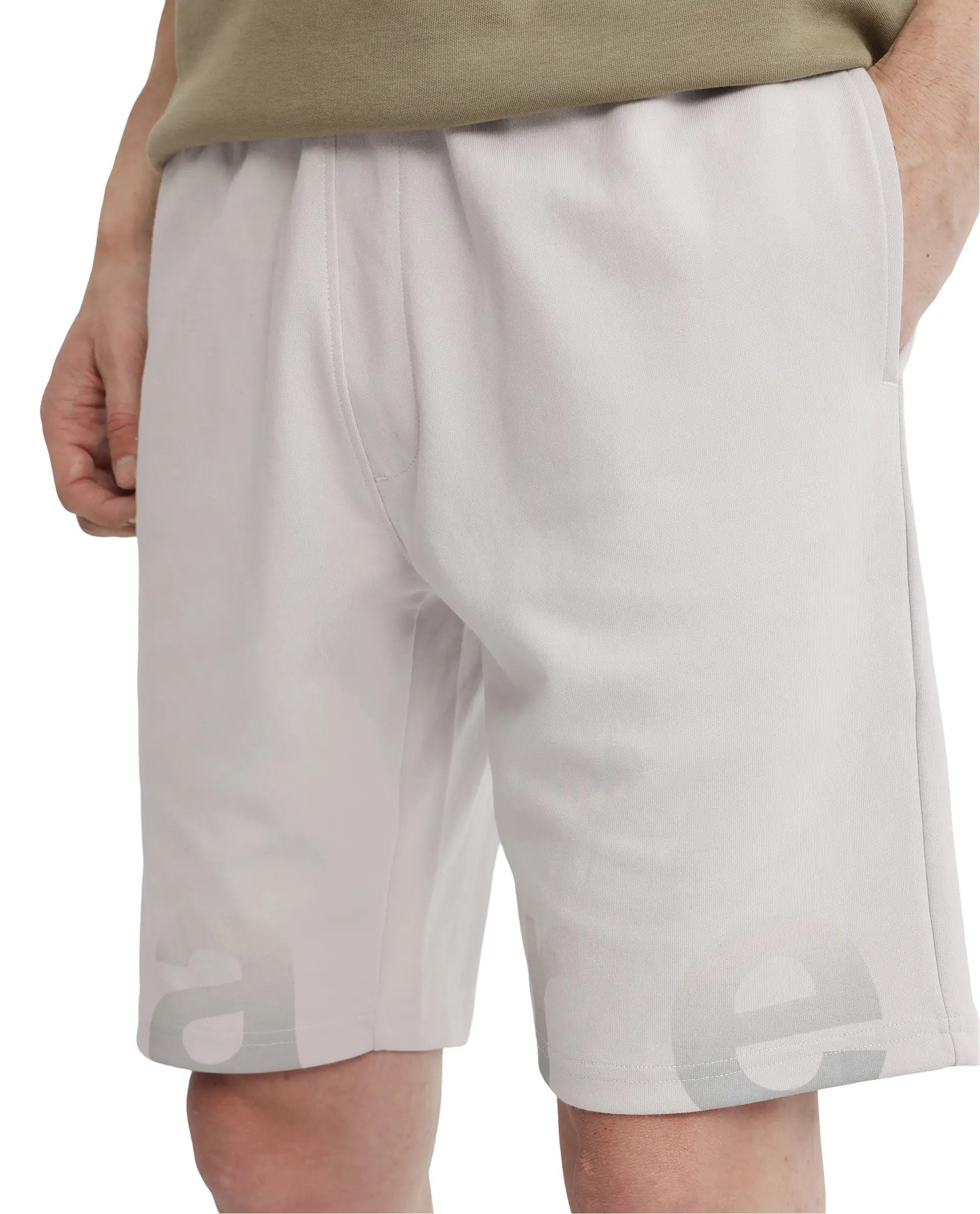 Rare Rabbit Men's Lets Dark Grey  Cotton Drawstring Closure Typography Print Shorts