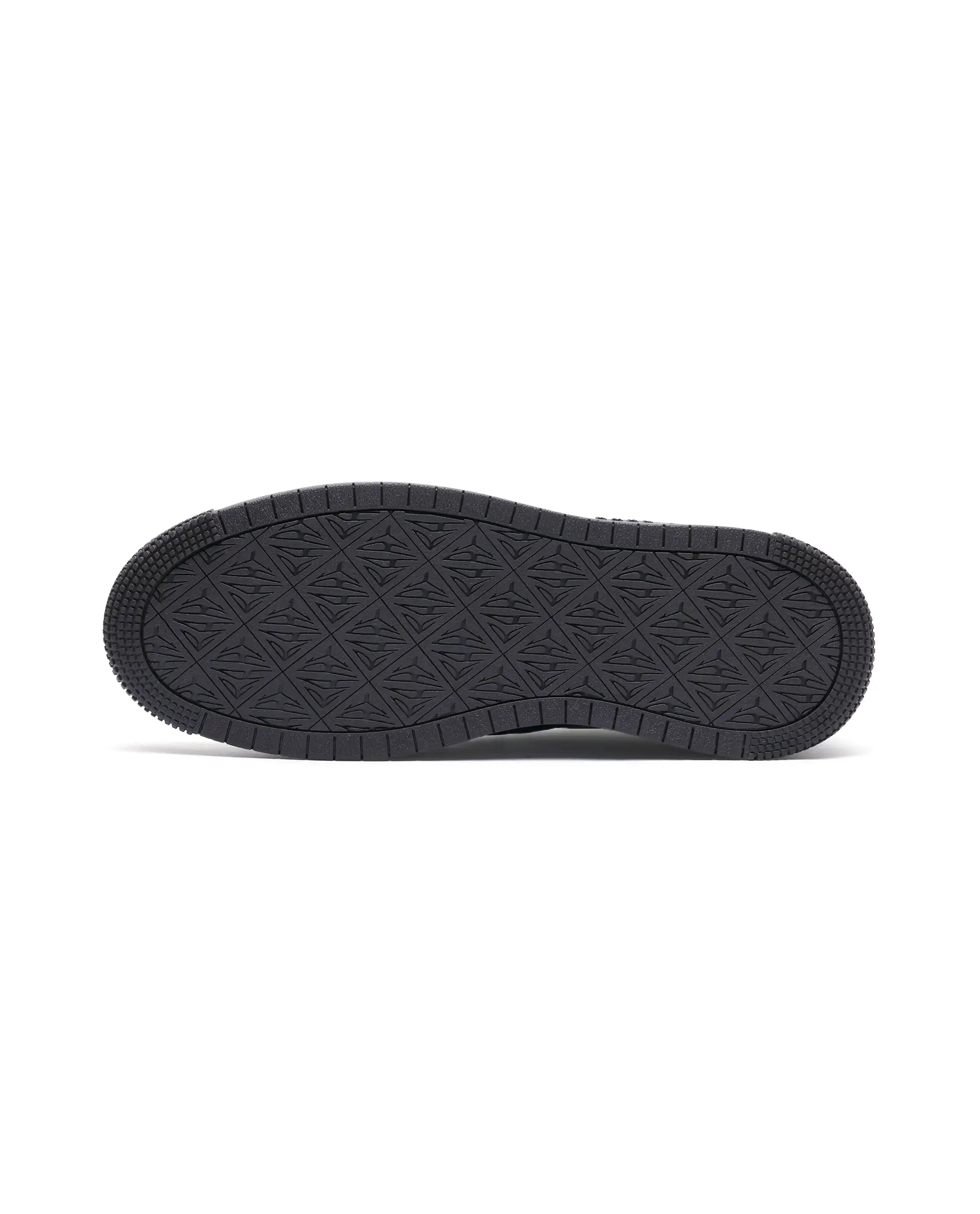 Rare Rabbit Men's Lexis Navy Micro Leather Sneaker